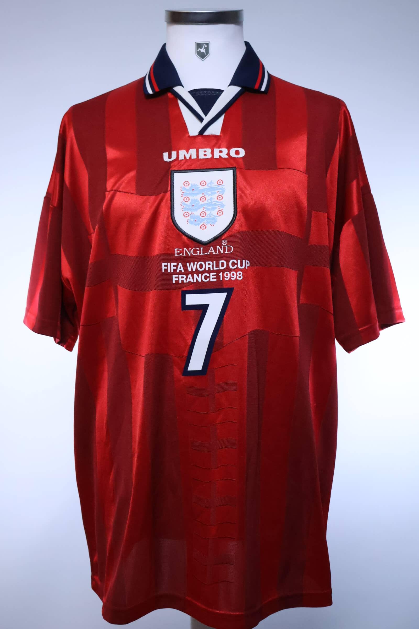 England Beckham #7 1988/ Away Shirt - XL- FRONT