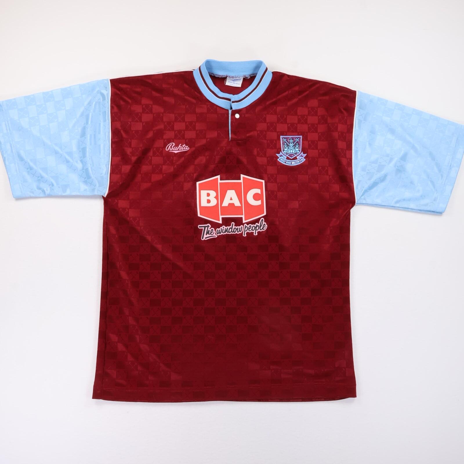 West Ham United 1989/91 Home Shirt - M- FRONT