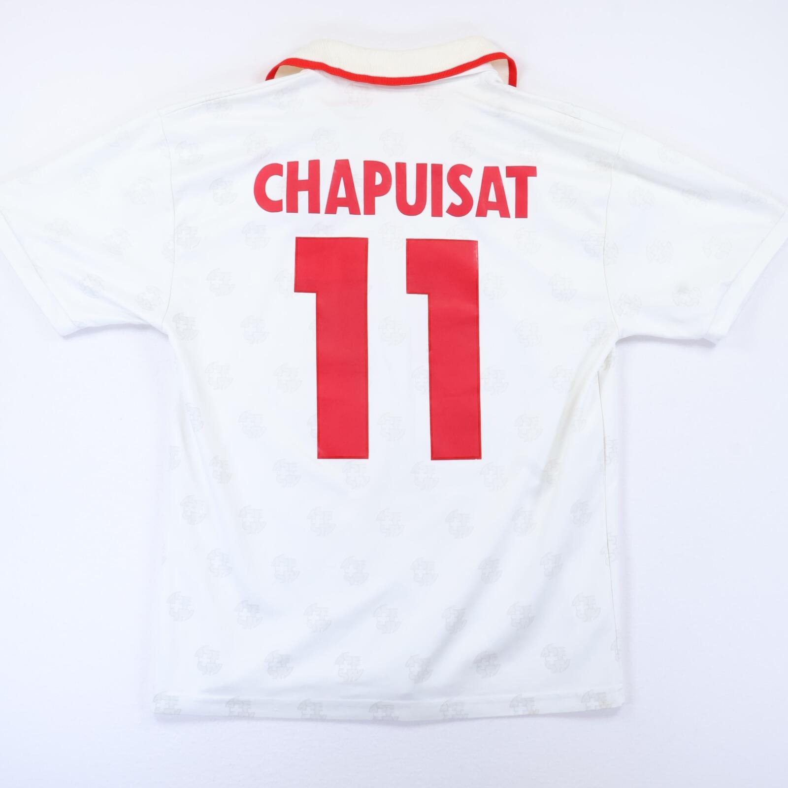 Switzerland Chapuisat #11 World Cup Away Shirt - L- BACK