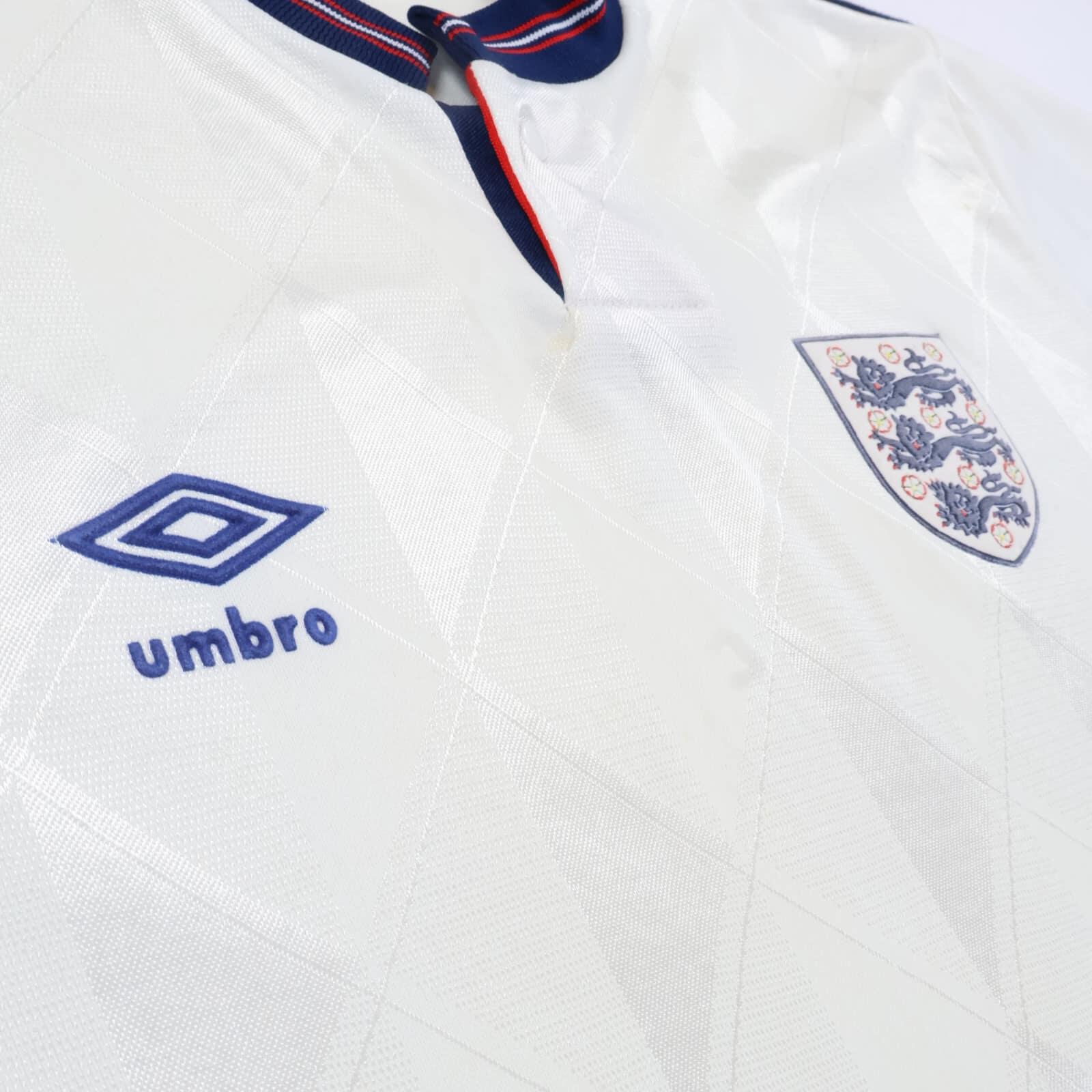 England 1993/95 Home Shirt - L- BACK