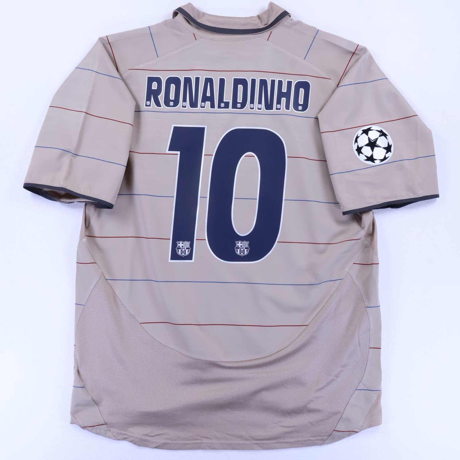 Barcelona Ronaldinho #10 2003/04 Away Shirt - L- FRONT