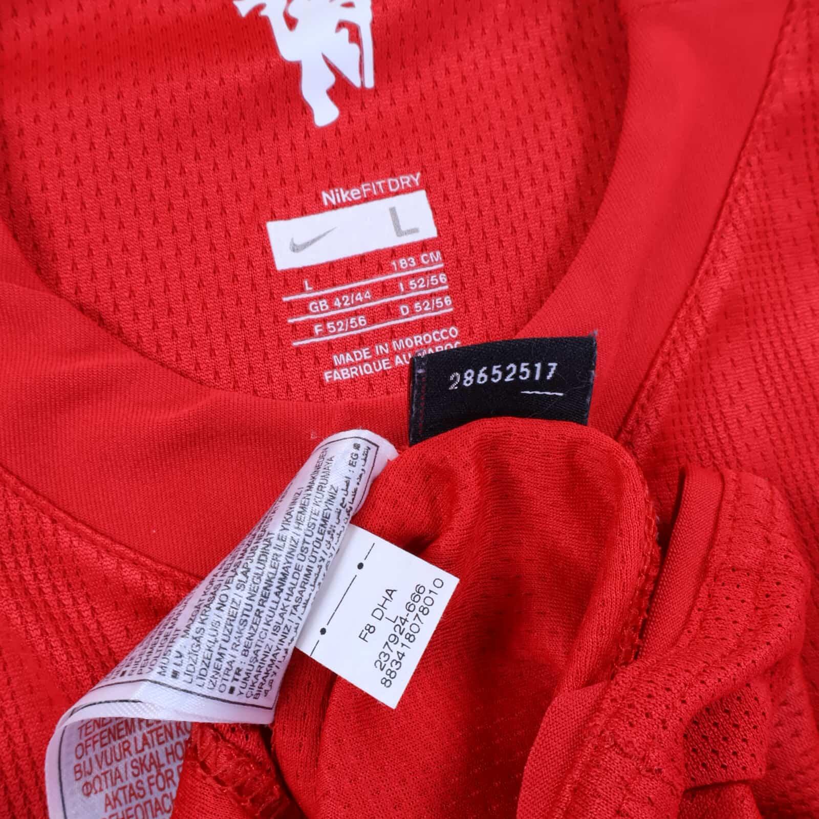 Manchester United 2007/08 Home Shirt - L