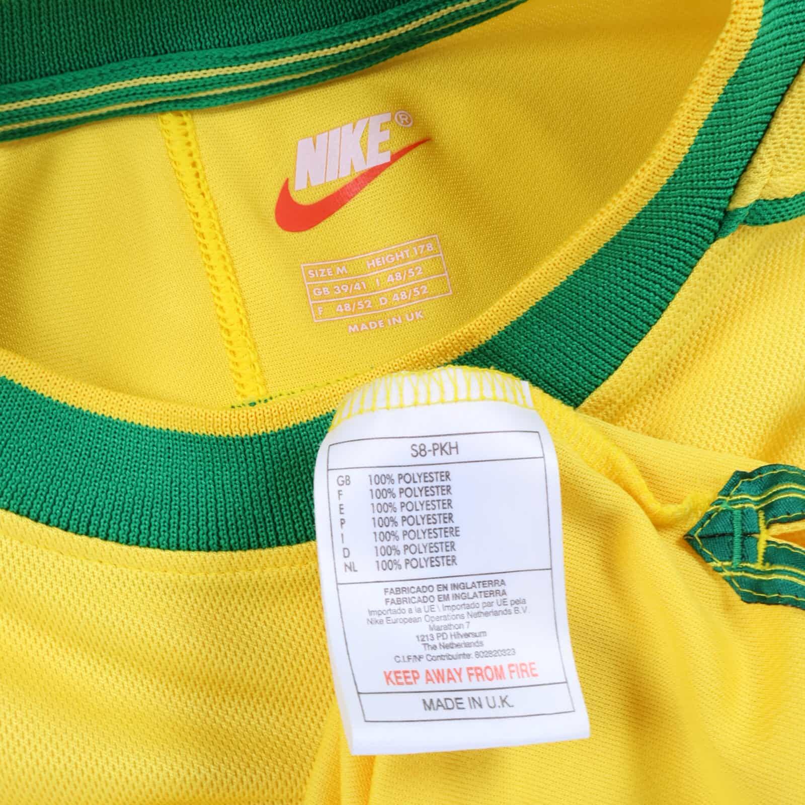 Brazil Ronaldo #9 1998/ Home Shirt - M