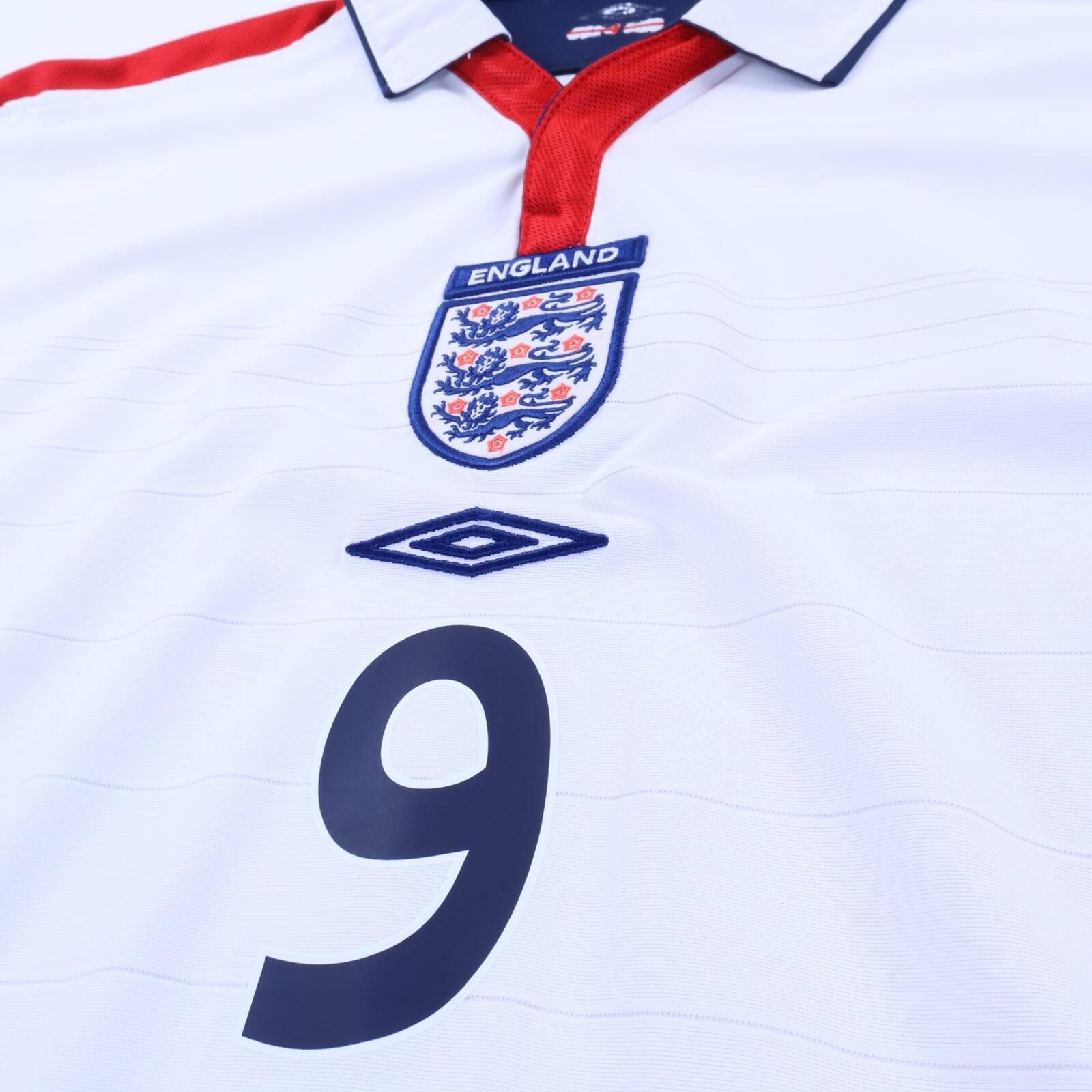 England Rooney #9 2003/05 Home Shirt - Reversible - M