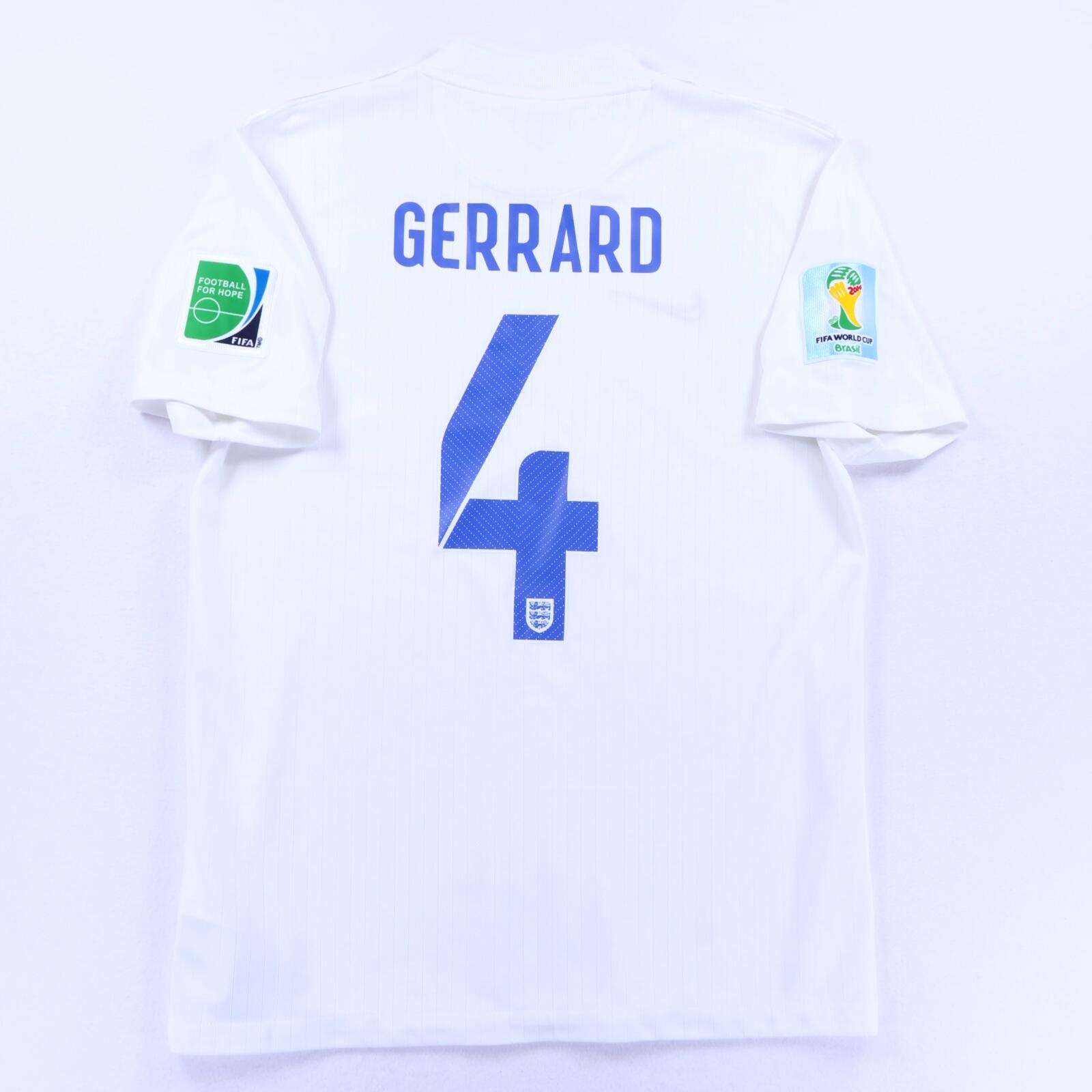 England Gerrard #4 2014/15 Home Shirt - M- BACK