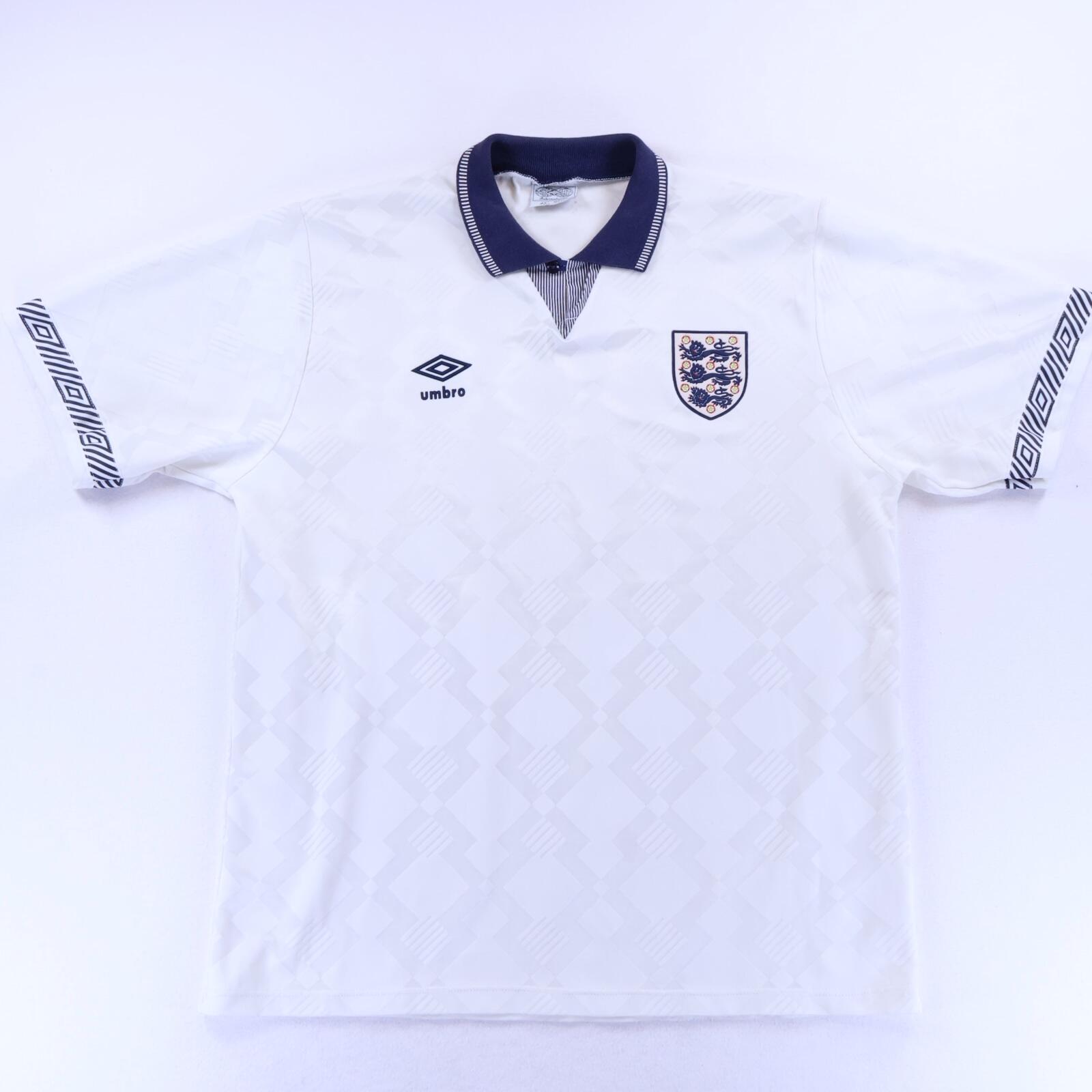 England 1990/92 Home Shirt - L- FRONT