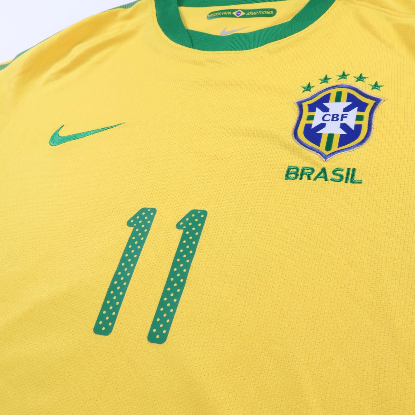 Brazil Robinho #11 2010/11 Home Shirt - M