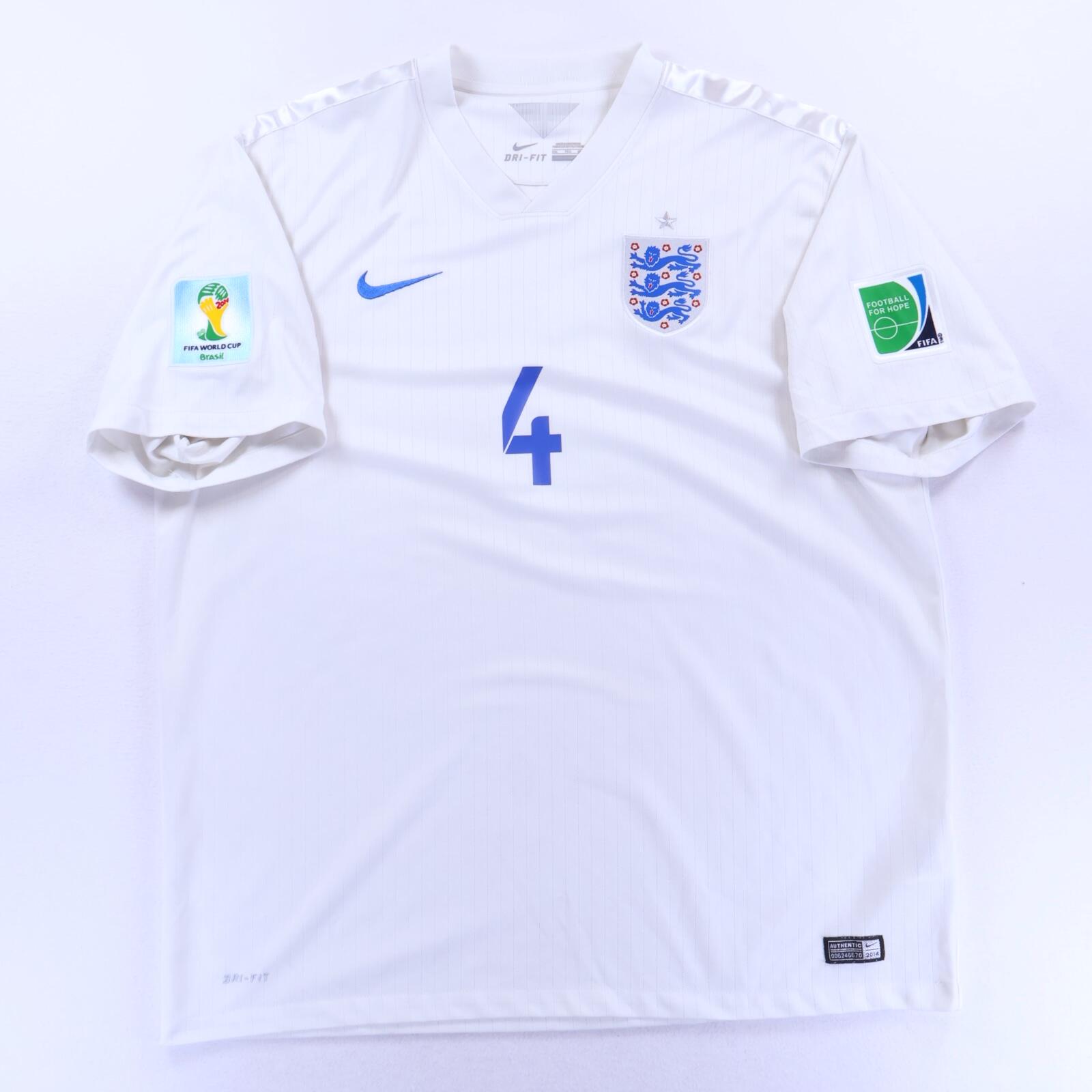 England Gerrard #4 2014/15 Home Shirt - XXL- BACK