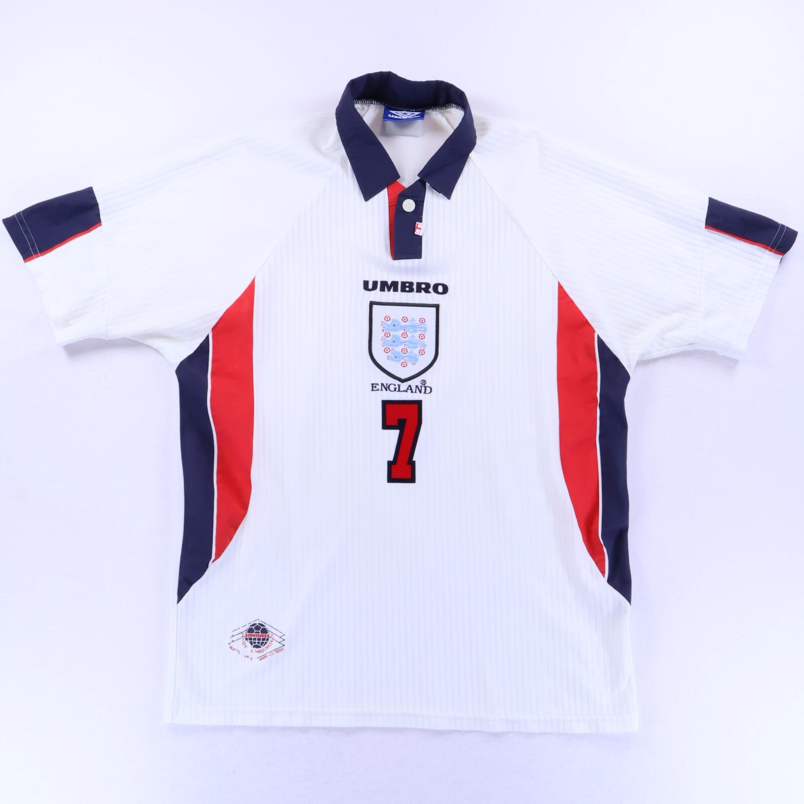 England Beckham #7 1997/99 Home Shirt - XL- BACK