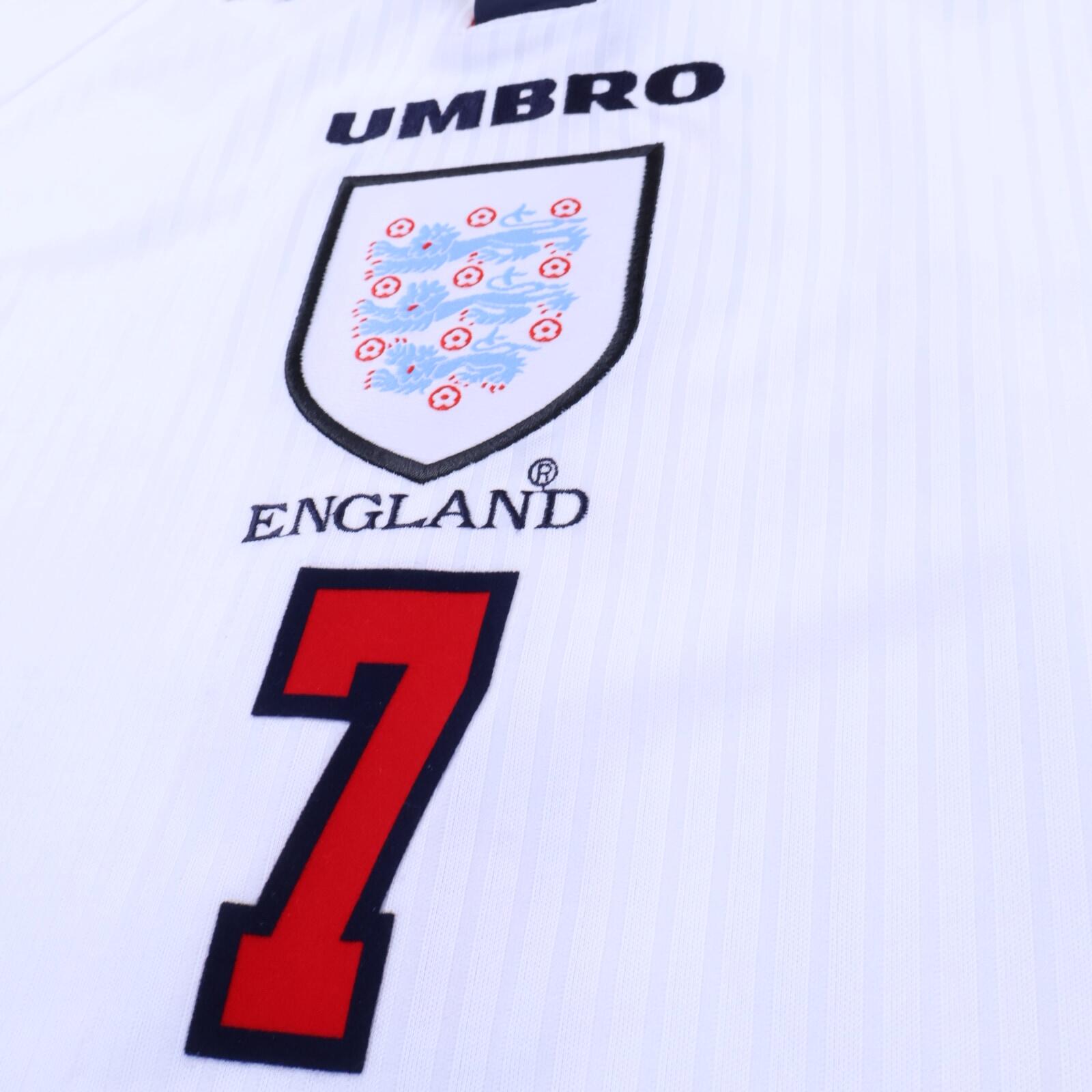England Beckham #7 1997/99 Home Shirt - L