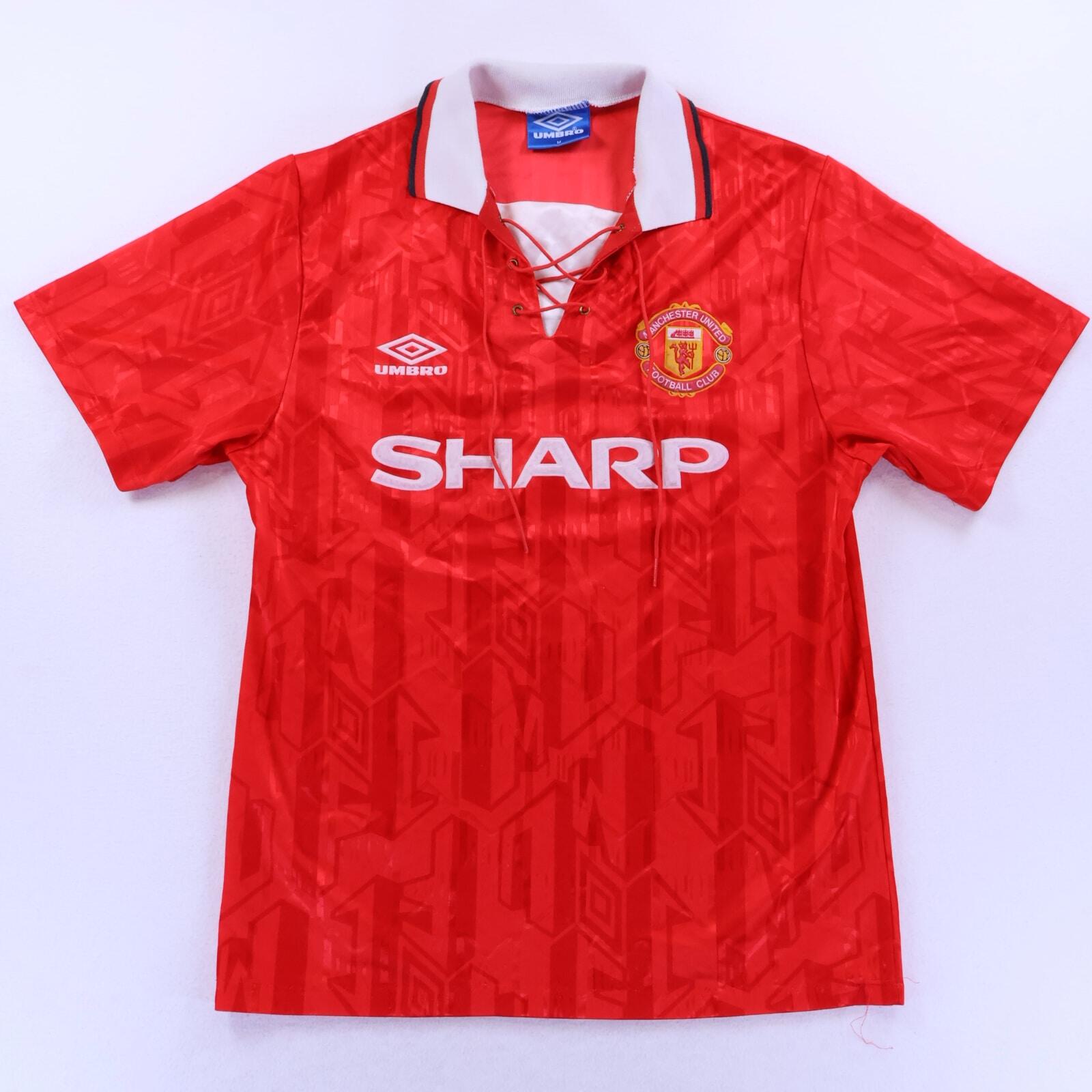 Manchester United Cantona #7 1992/94 Home Shirt - M- BACK