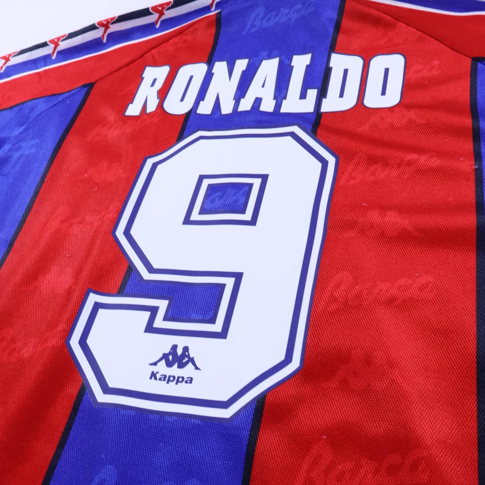Barcelona Ronaldo #9 1992/95 Home Shirt - Long Sleeve - L- TAGS