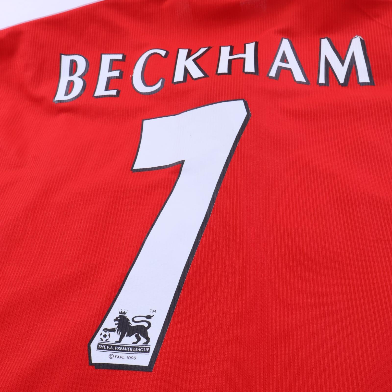 Manchester United Beckham #7 1998/00 Home Shirt - Long Sleeve - XL