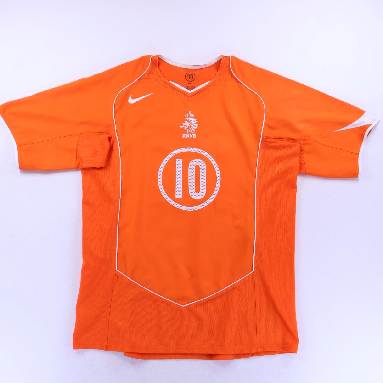 Netherlands V.Nistelrooy #10 2004/06 Home Shirt - L- BACK