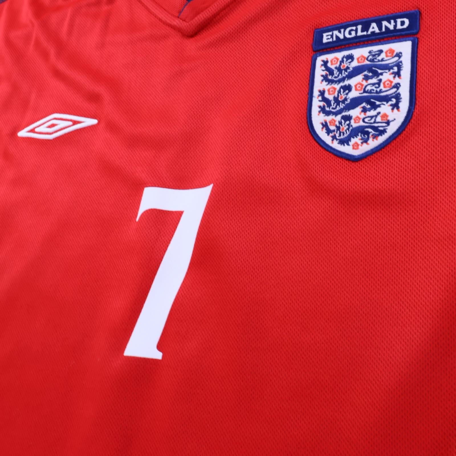 England Beckham #7 2002/04 Away Shirt - Reversible - XL