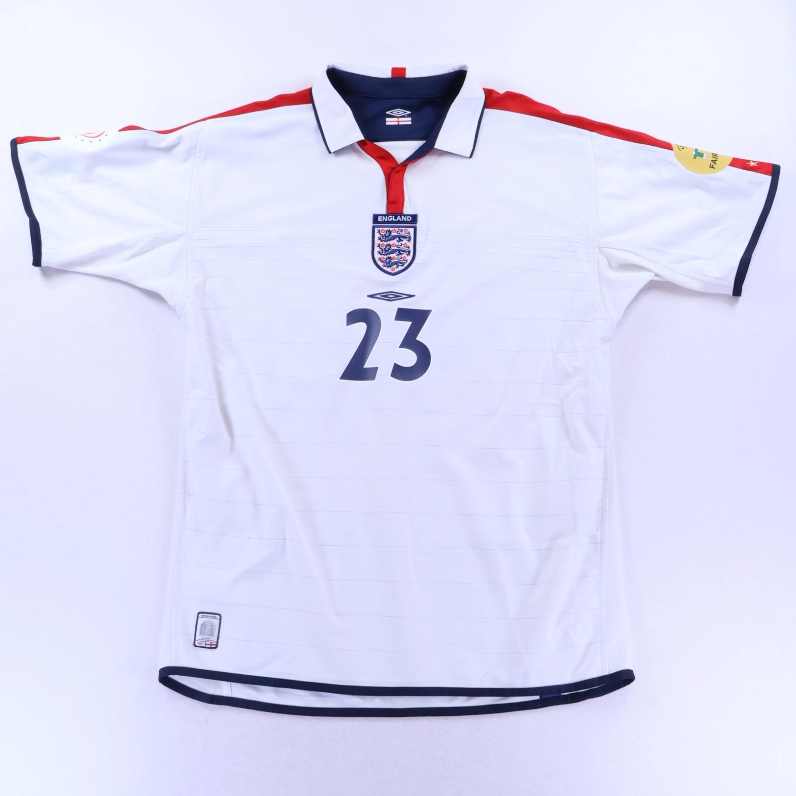 England Vassell #23 2003/05 Home Shirt - Reversible - XL- BACK