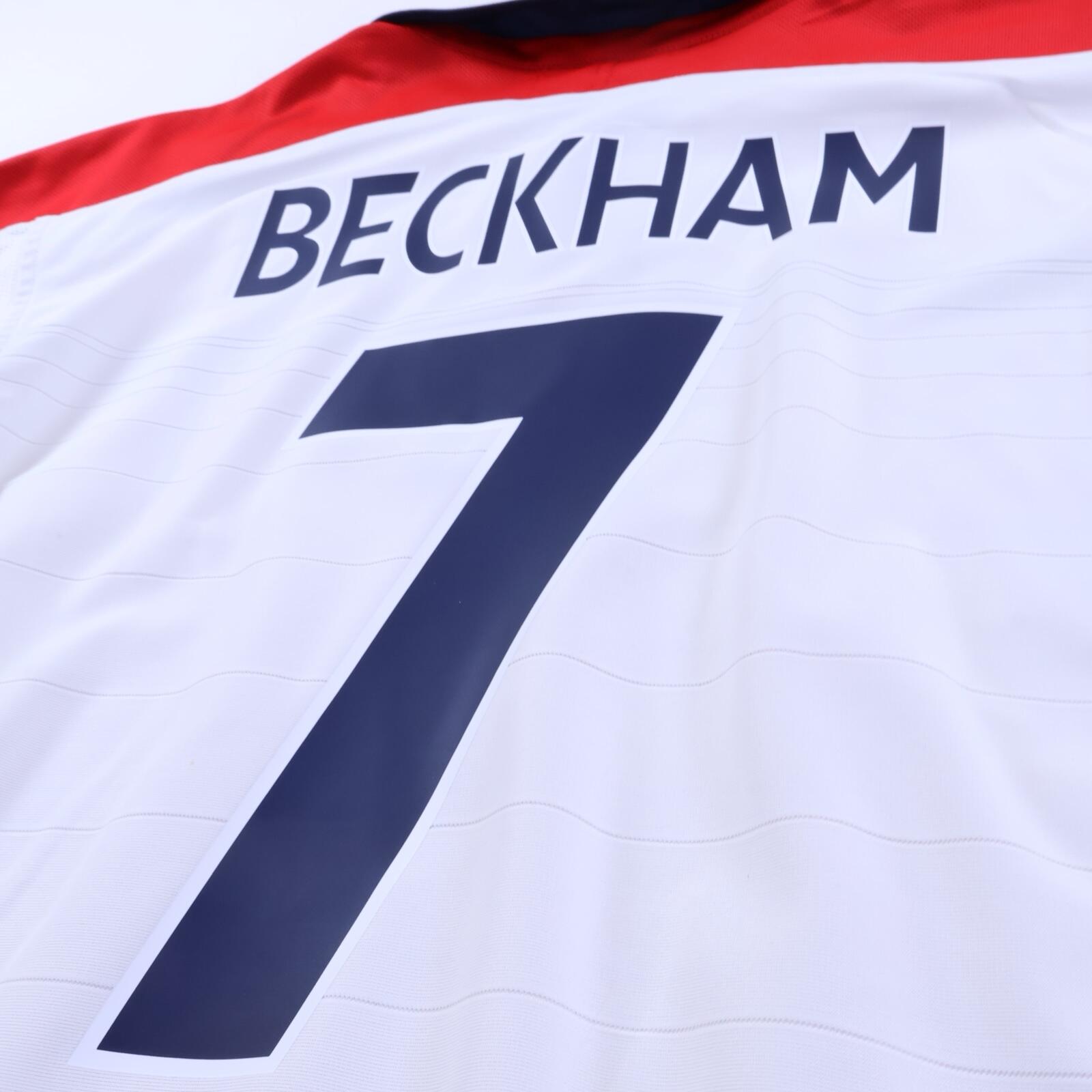 England Beckham #7 2003/05 Home Shirt - Long Sleeve - L
