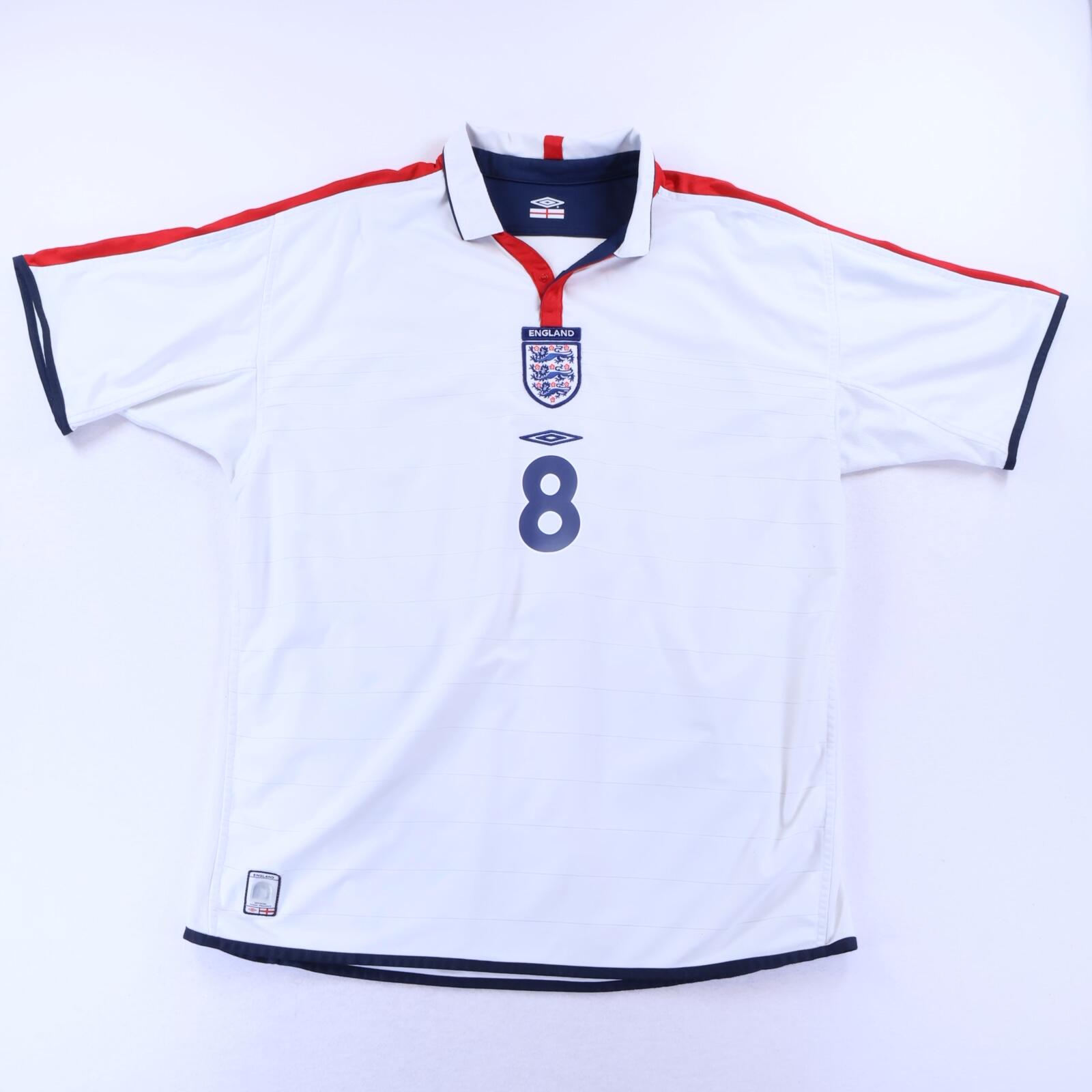 England Scholes #8 2003/05 Home Shirt - Reversible - 2XL