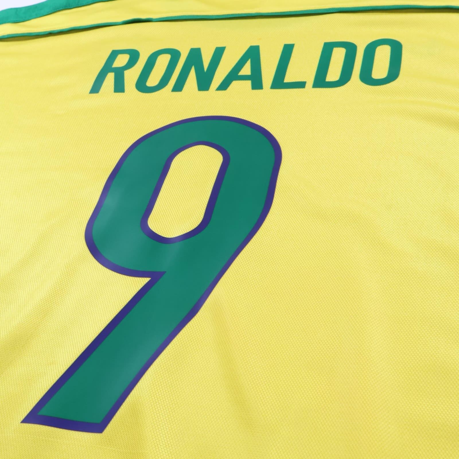 Brazil Ronaldo #9 1998/99 Home Shirt - L
