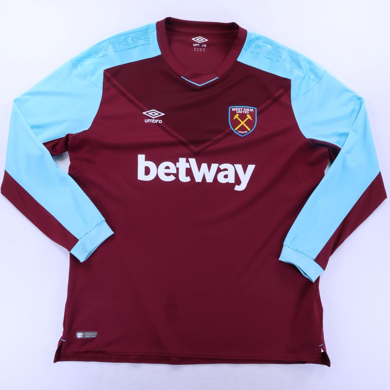 West Ham United 2017/18 Home Shirt - Long Sleeve - 3XL