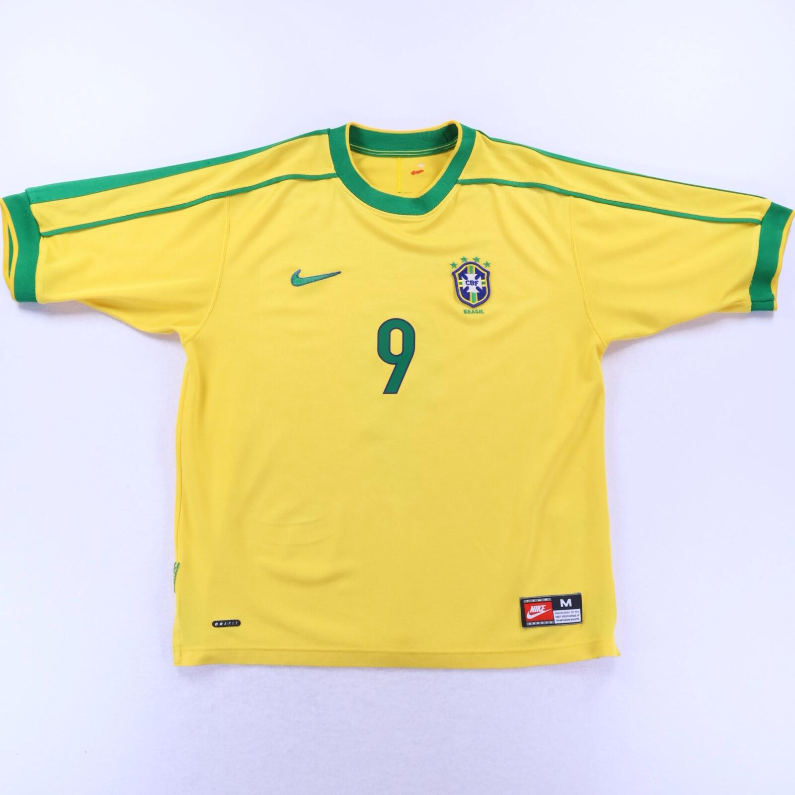 *MINT* Brazil Ronaldo #9 1998/00 Home Shirt - M