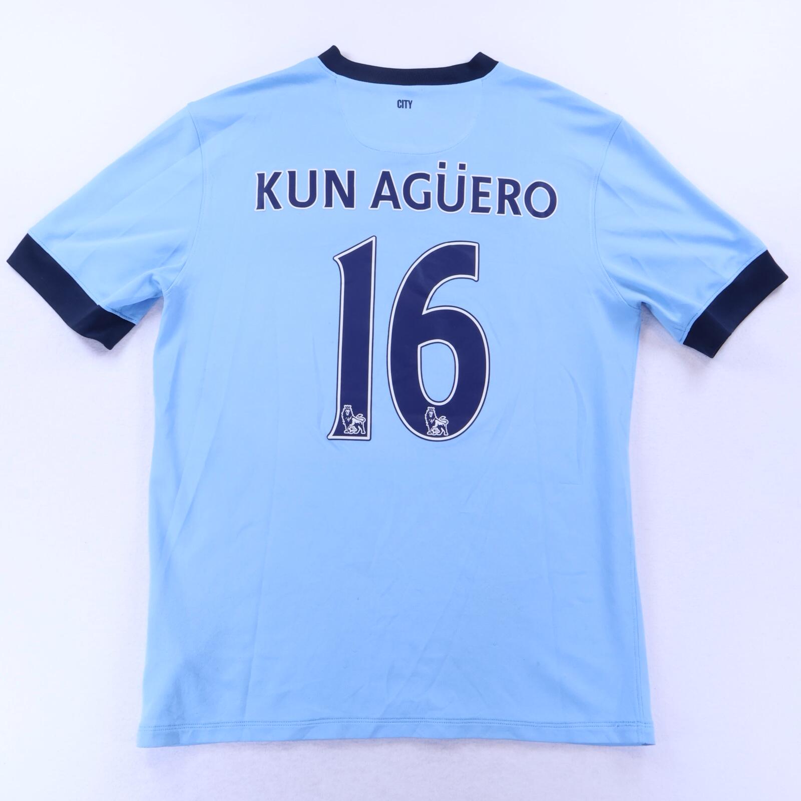 Manchester City Kun Aügero #16 2014/15 Home Shirt - L