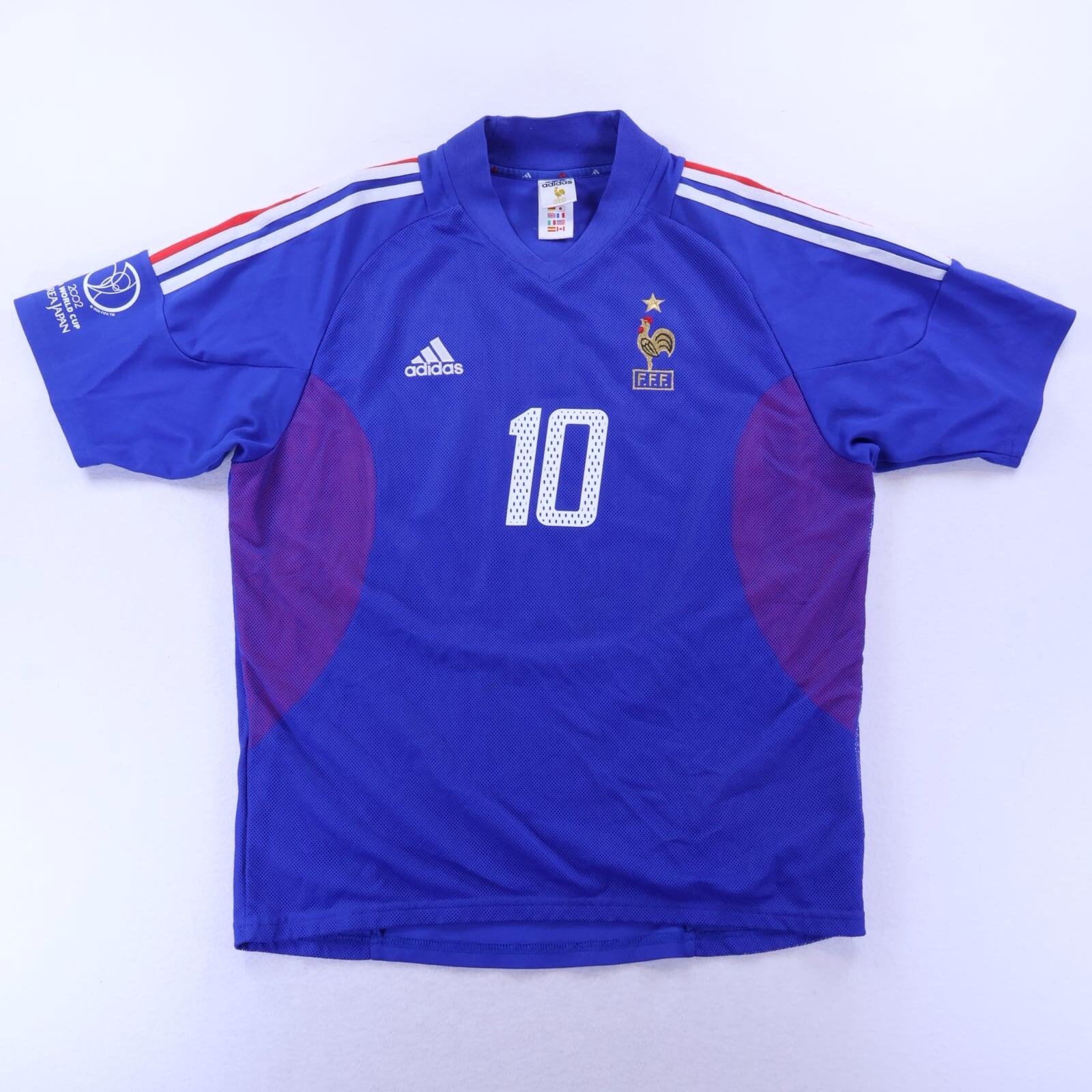 *MINT* France Zidane #10 2002/04 Home Shirt - L