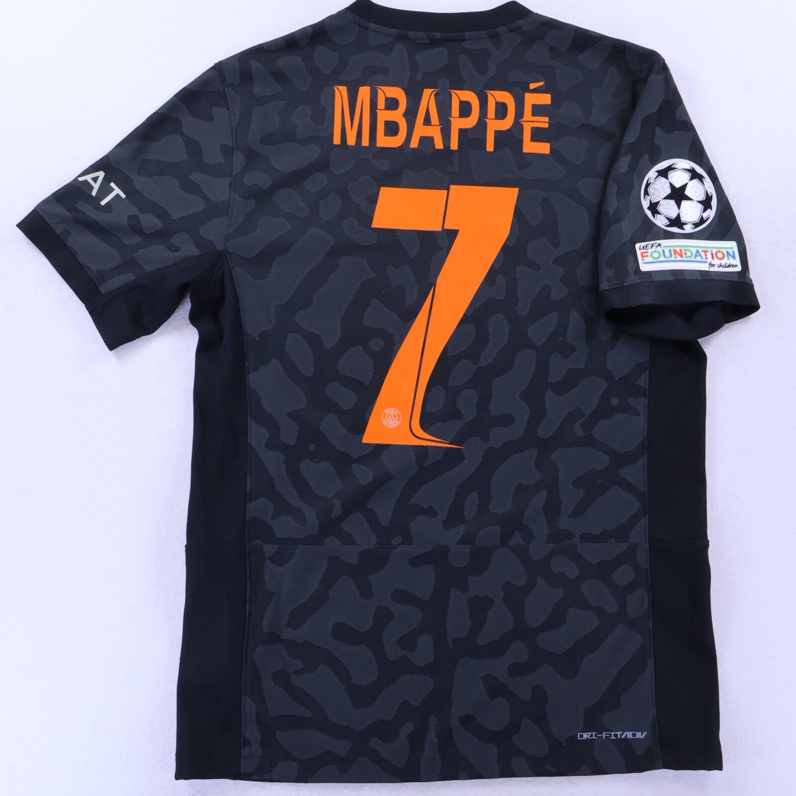 *MINT* Paris Saint-Germain F.C Mbappé #7 2023/24 Third Shirt - Player Issue - M