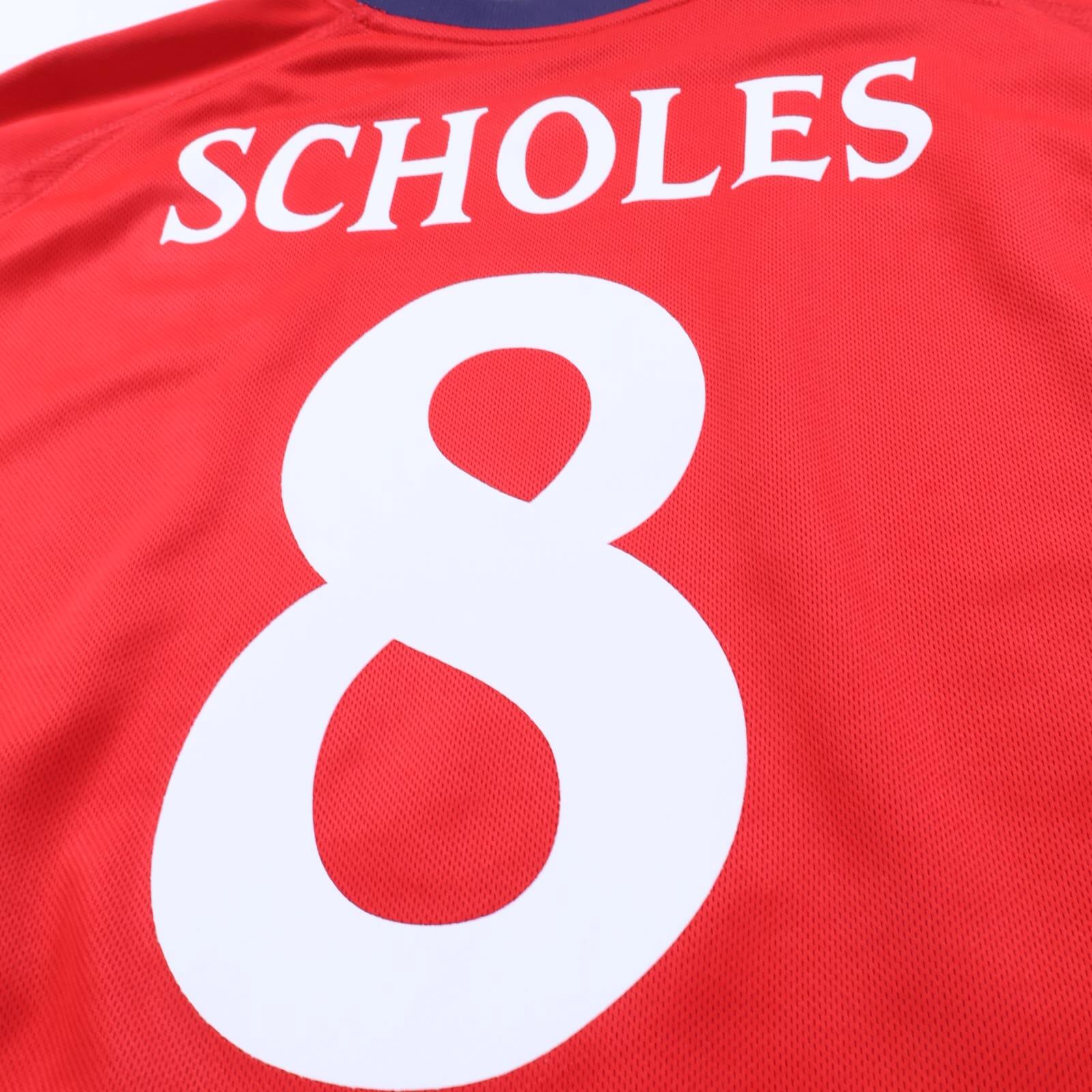 England Scholes #8 2002/04 Away Shirt - M