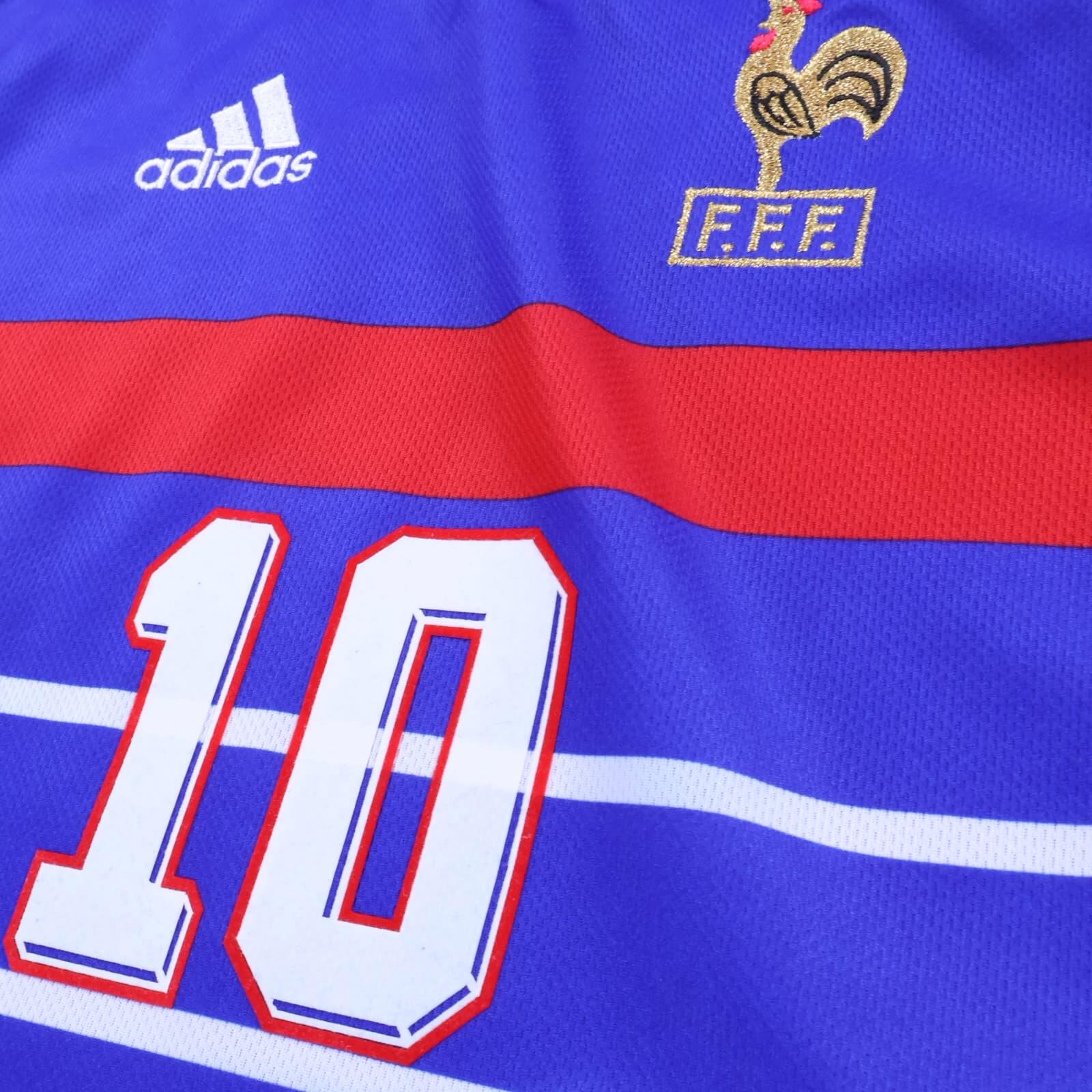 France Zidane #10 1998/00 Home Shirt - L