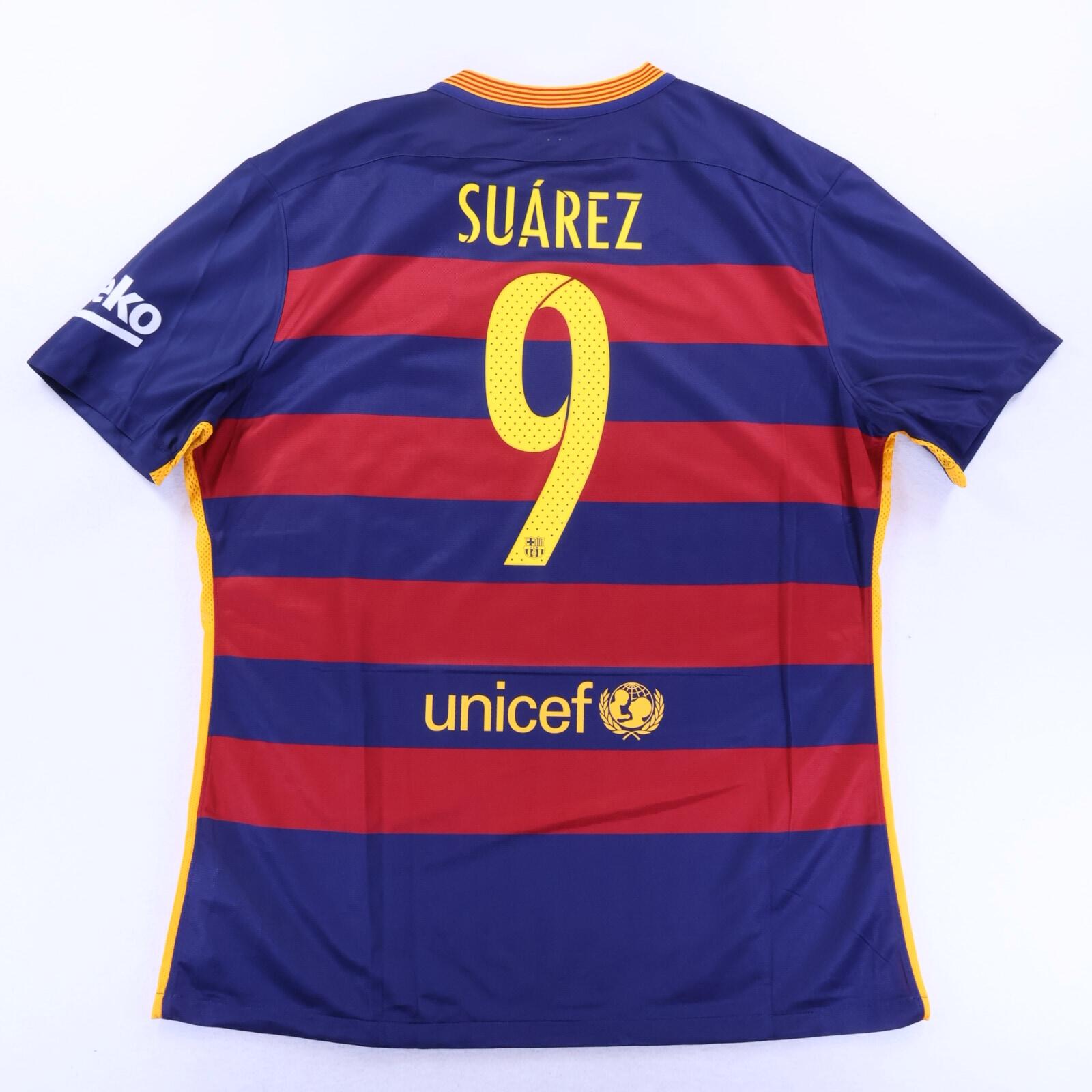*NWT* Barcelona Suarez #9 2015/16 Home Shirt - 2XL