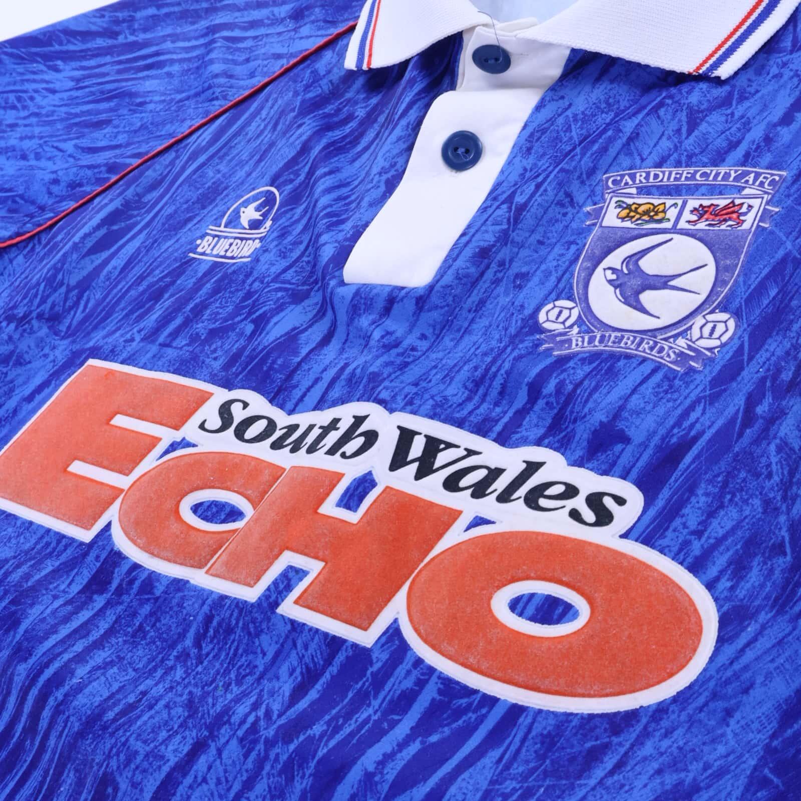 Cardiff City Fc 1992/93 Home Shirt - L
