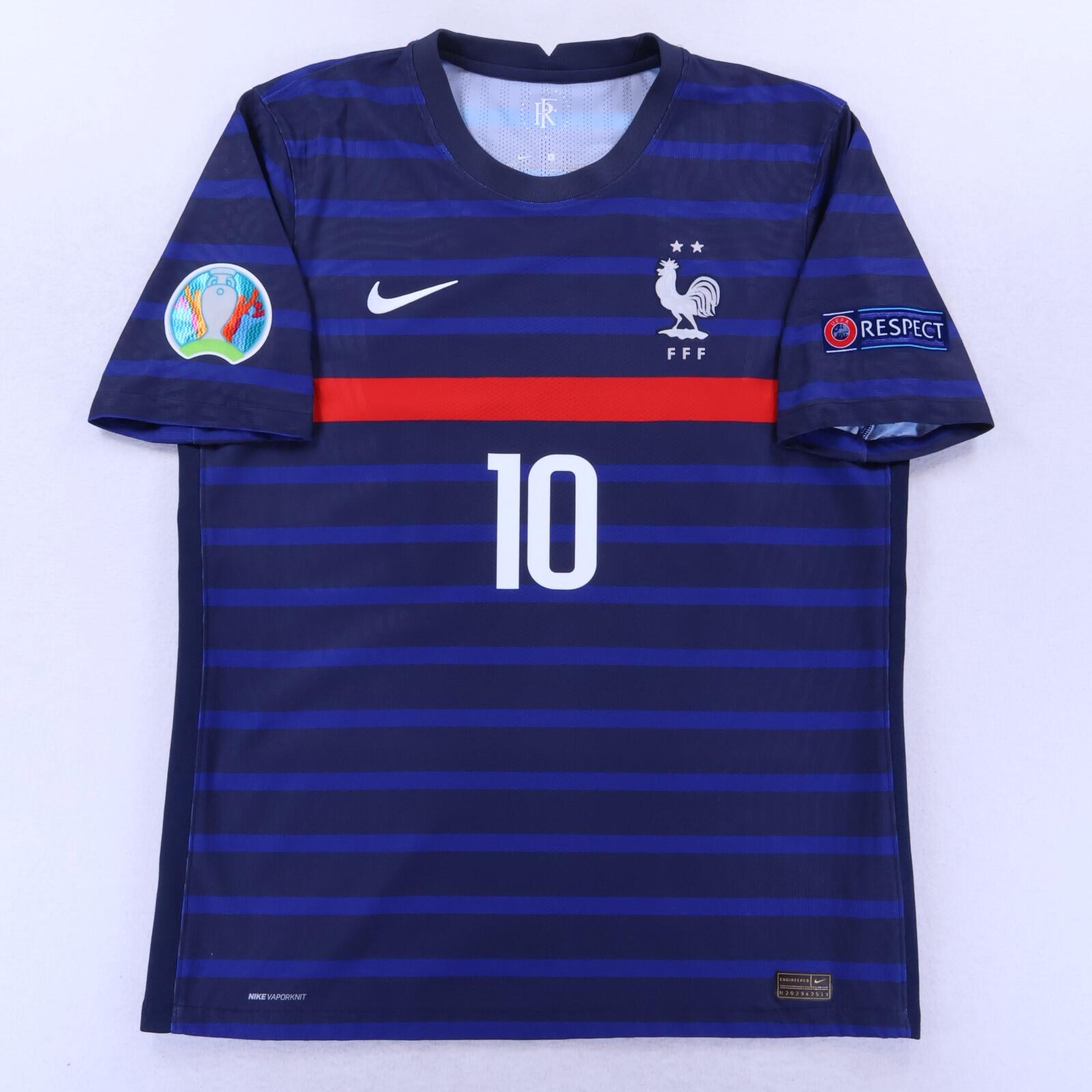 France Mbappé #10 2020/21 Home Shirt - Player Issue - L