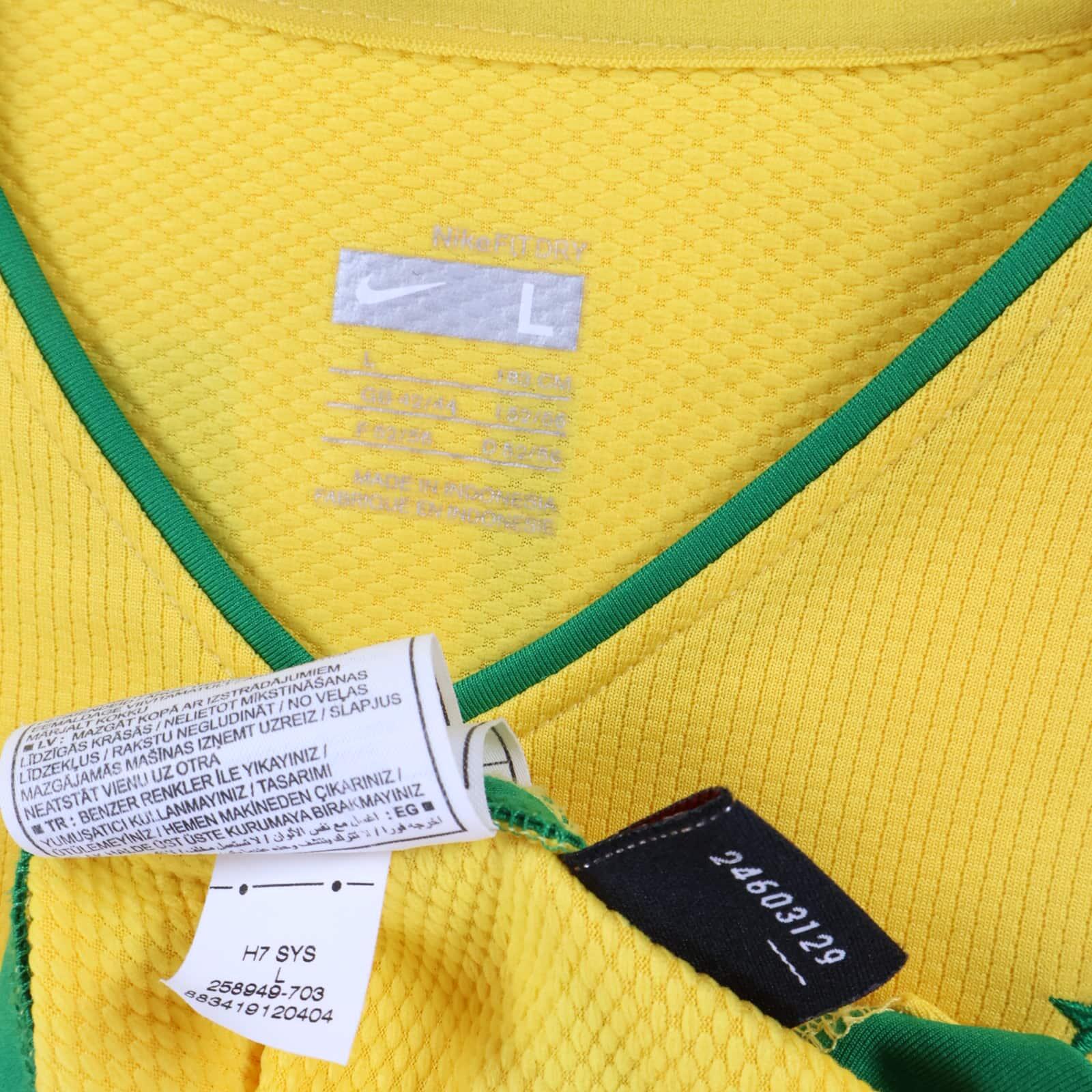 *MINT* Brazil Ronaldinho #10 2008/10 Home Shirt - L