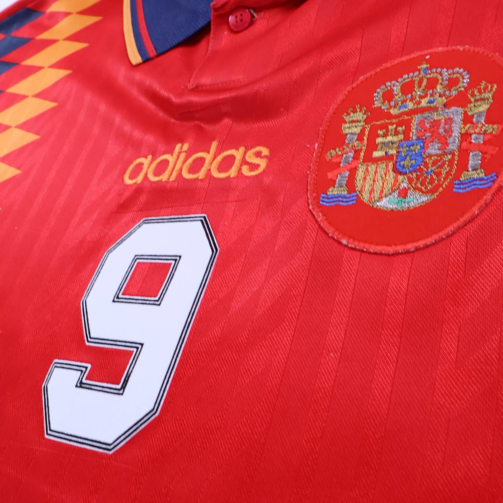 Spain Guardiola #9 1994/95 Home Shirt - XL