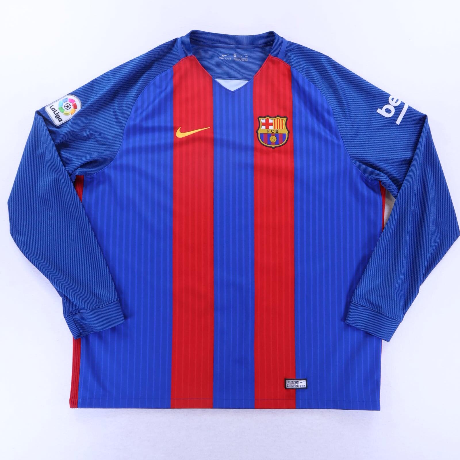 *MINT* Barcelona Messi #10 2016/17 Home Shirt - Long Sleeve - 2XL