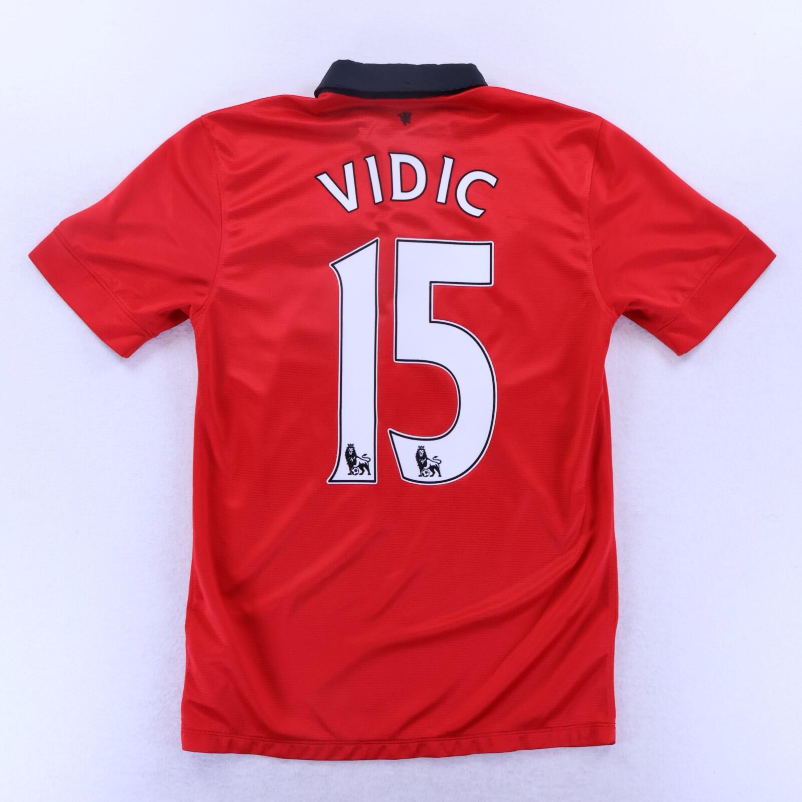 Manchester United Vidic #15 2013/14 Home Shirt - S