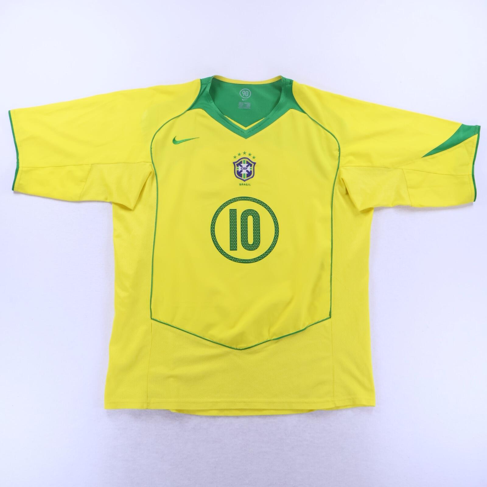 Brazil Ronaldinho #10 2004/06 Home Shirt - XL