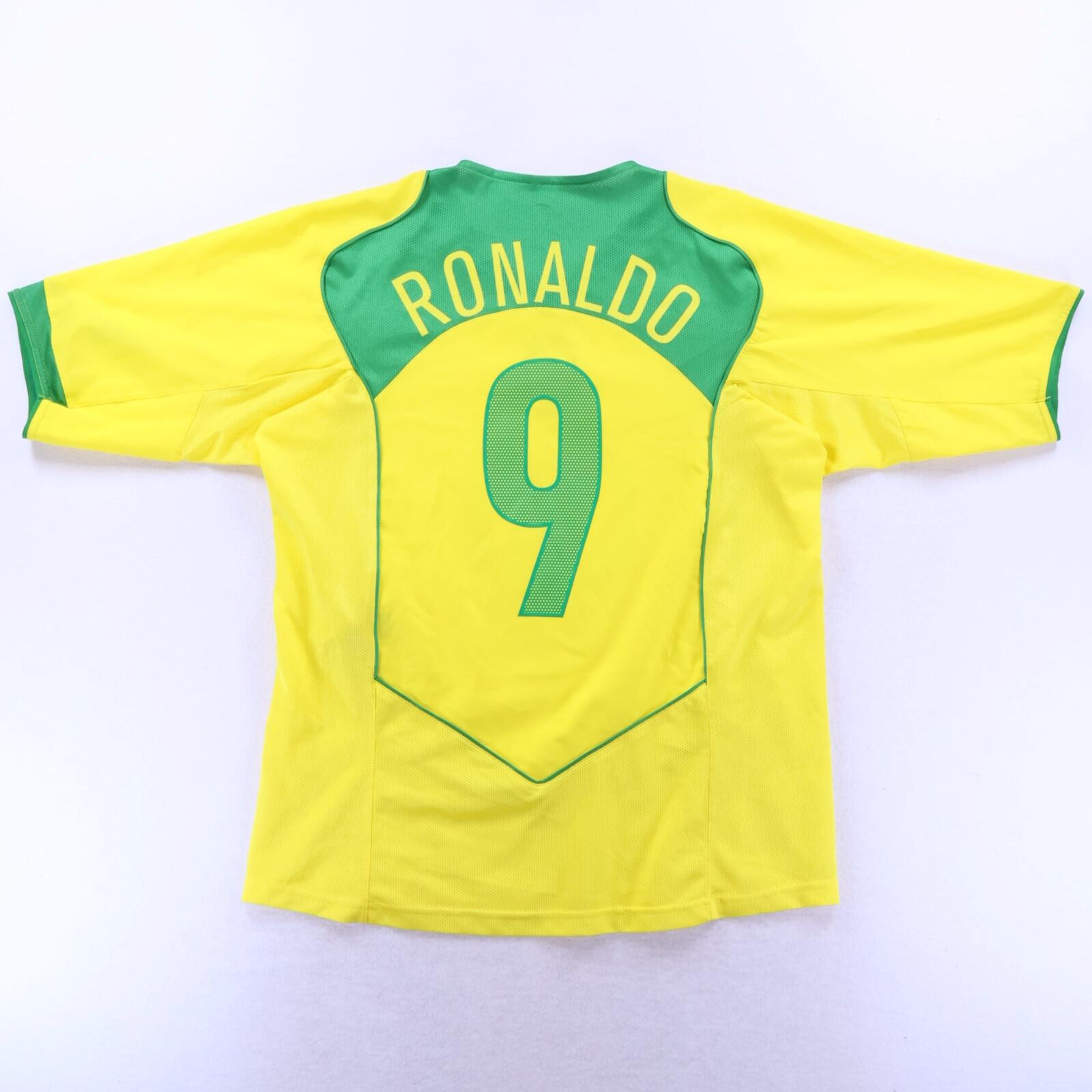 Brazil Ronaldo #9 2004/06 Home Shirt - L