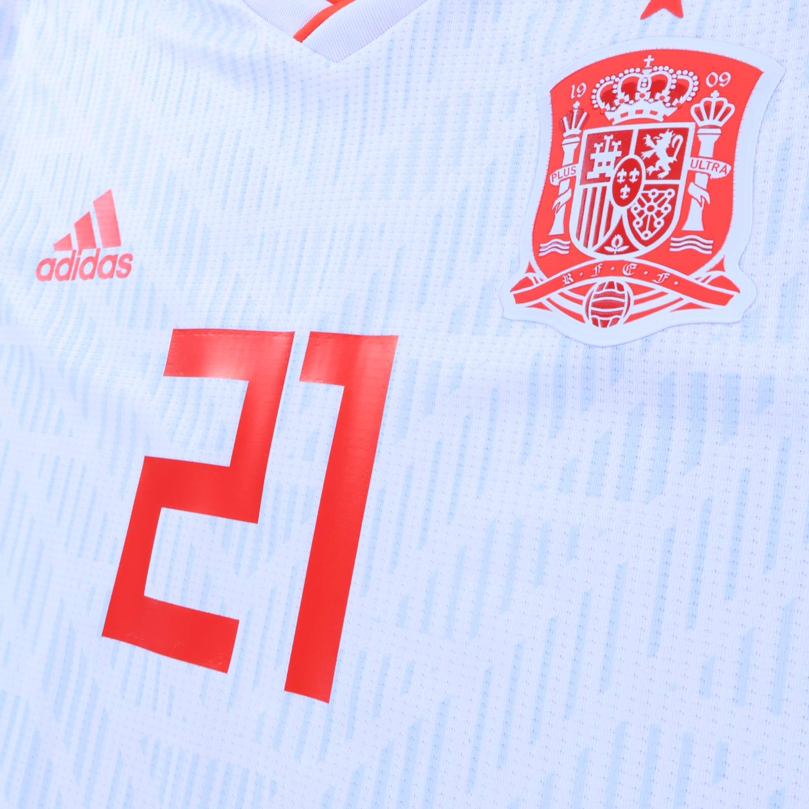 Spain Silva #21 2018 Away Shirt - Player Issue - L