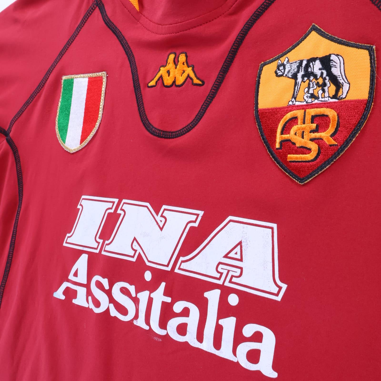 As Roma 2001/02 Home Shirt - S