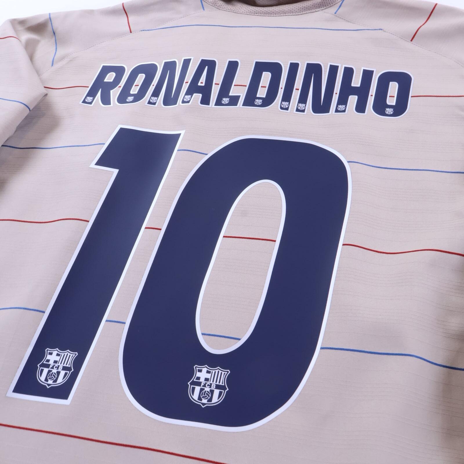 *MINT* Barcelona Ronaldinho #10 2003/05 Away Shirt - L
