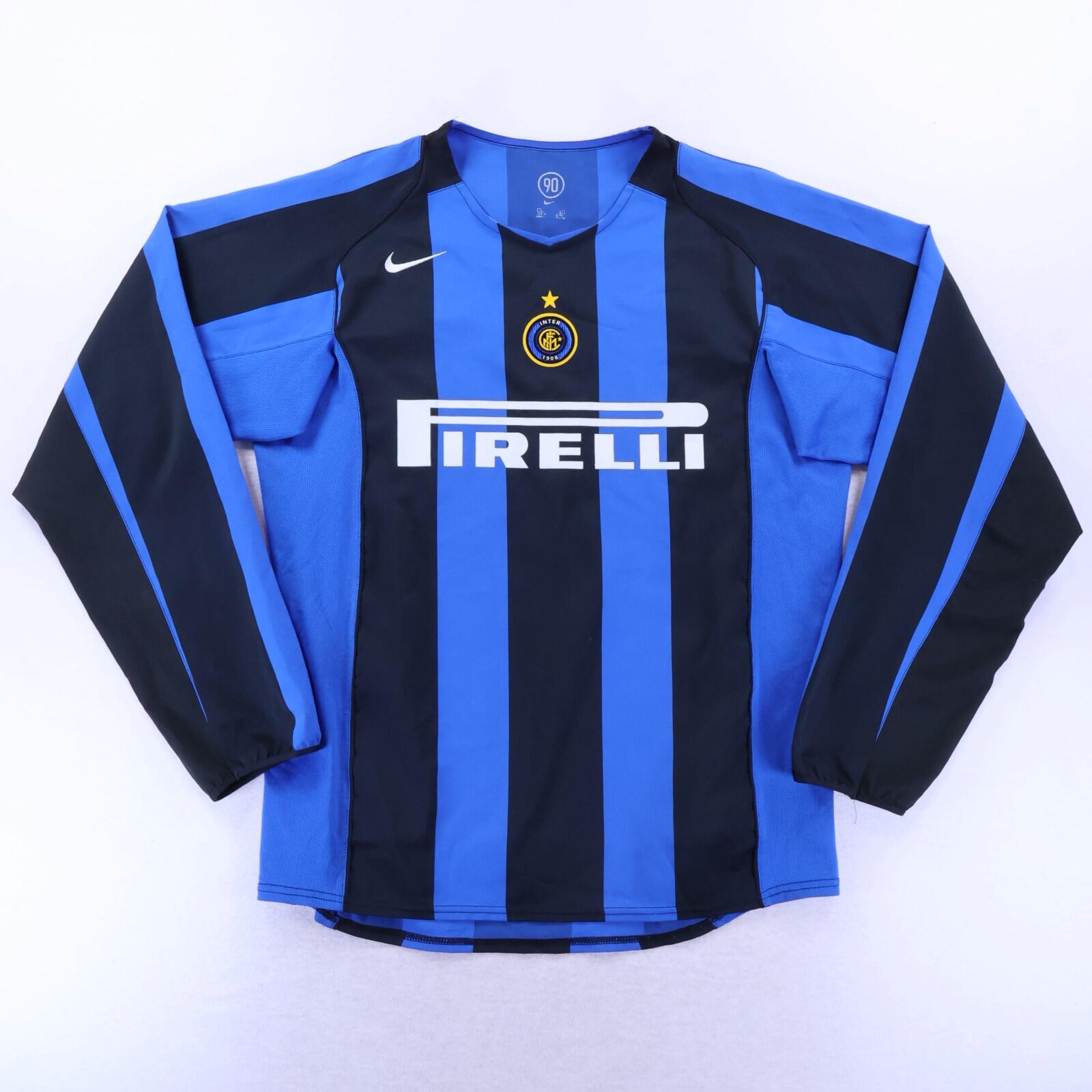 *MINT* Inter Milan Adriano #10 2004/05 Home Shirt - Long Sleeve - L
