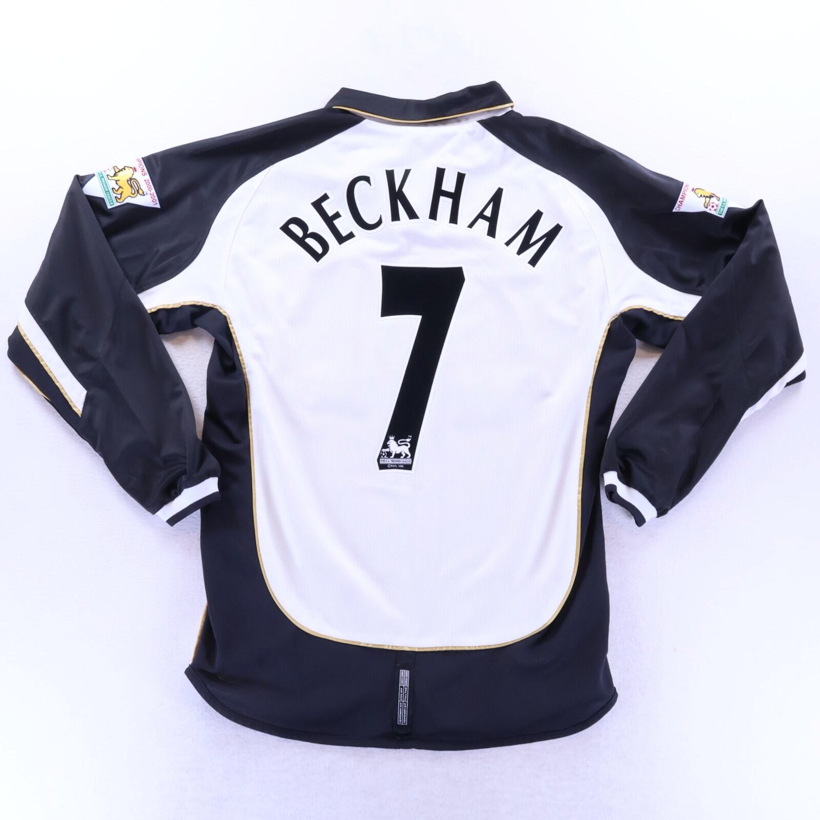 *MINT* Manchester United beckham #7 2001/02 Centenary Third Shirt - Reversible - M