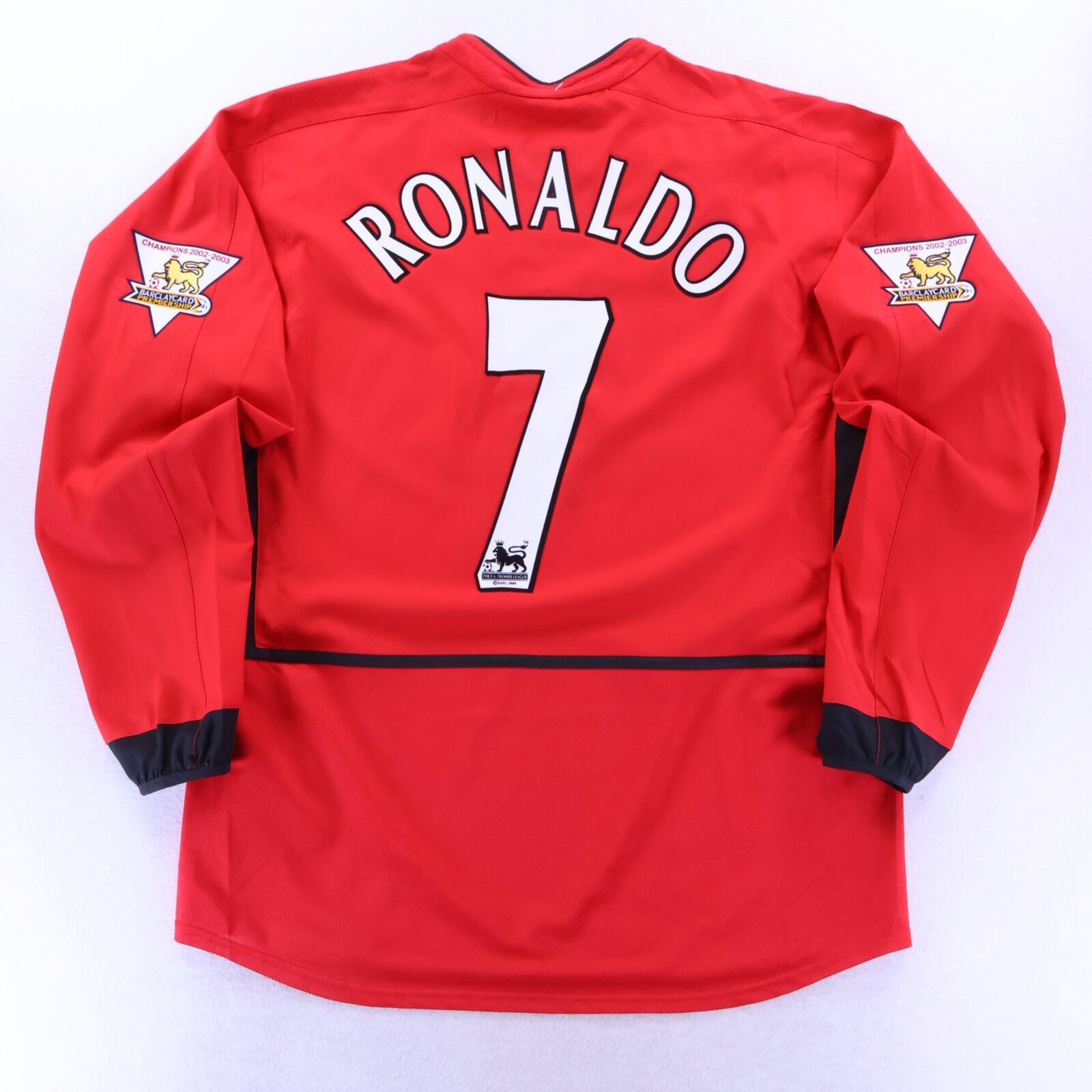 *NWT* Manchester United Ronaldo #7 2002/04 Home Shirt - Long Sleeve - L
