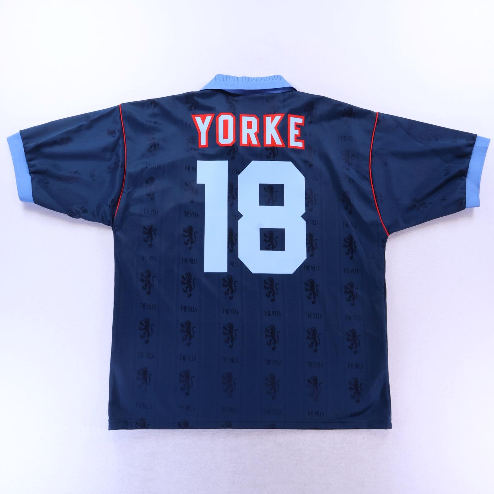*MINT* Aston Villa Yorke #18 1995/97 Away Shirt - L