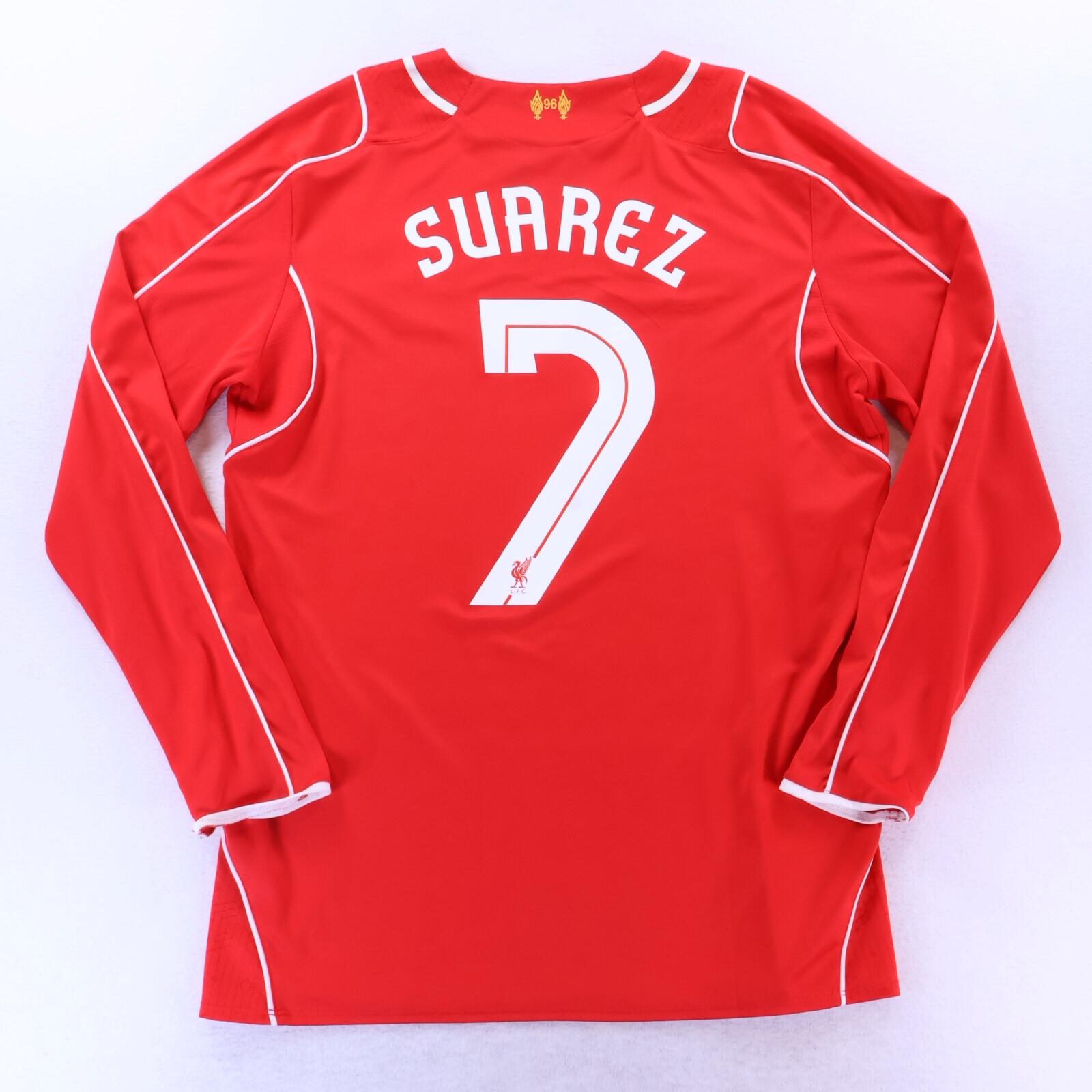 Liverpool F.C Suarez #7 2014/15 Home Shirt - Long Sleeve - L