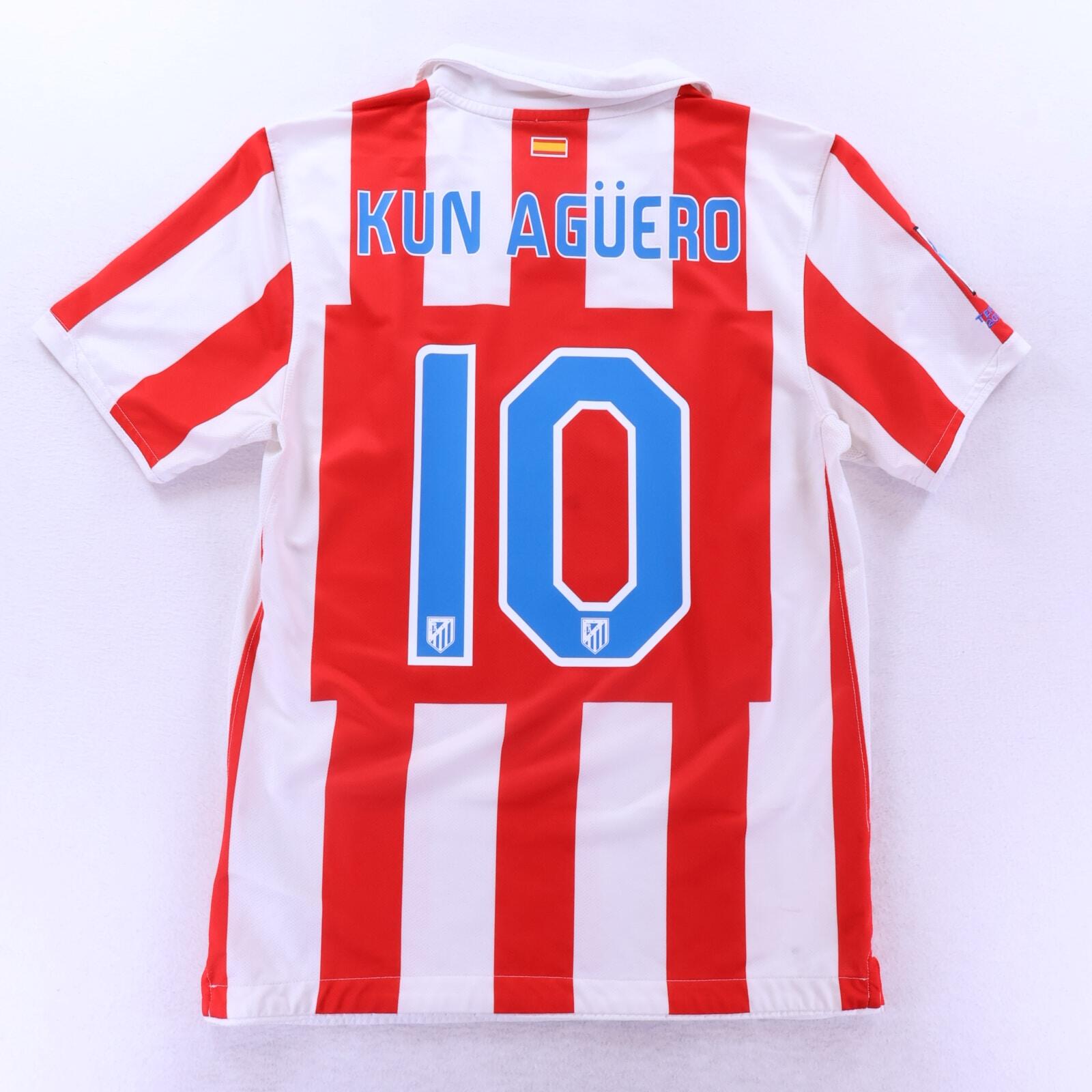 Atlético De Madrid Kun Aguero #10 2008/09 Home Shirt - M