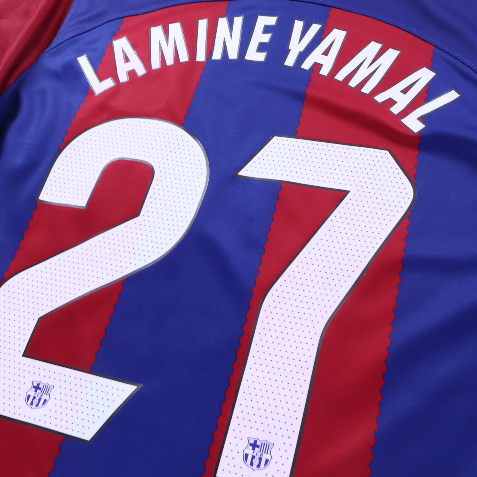 *MINT* Barcelona Lamine Yamal #27 2023/24 Home Shirt - Long Sleeve - M