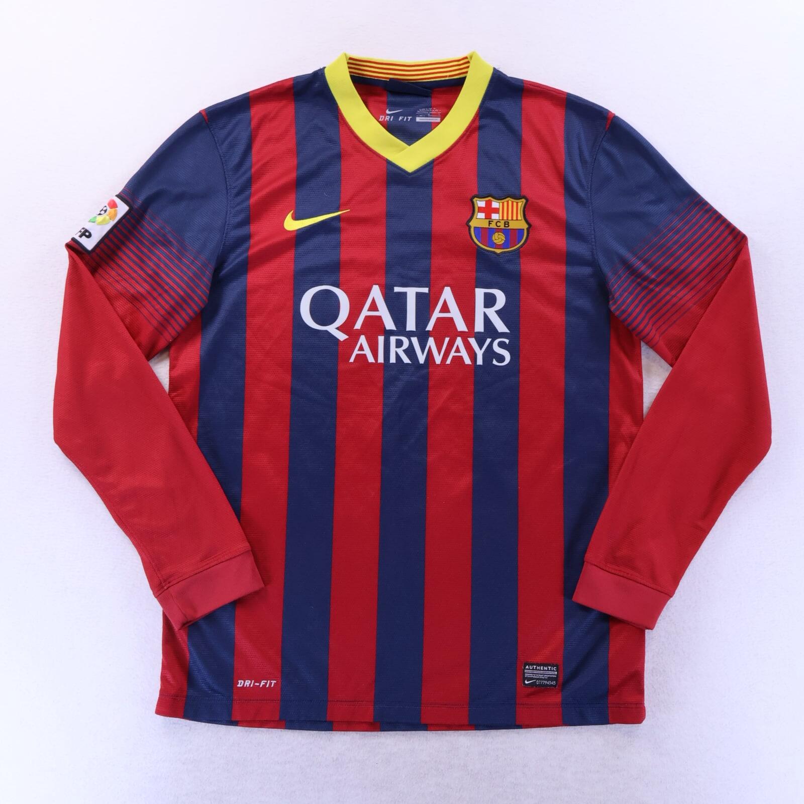 Barcelona Messi #10 2013/14 Home Shirt - Long Sleeve - M